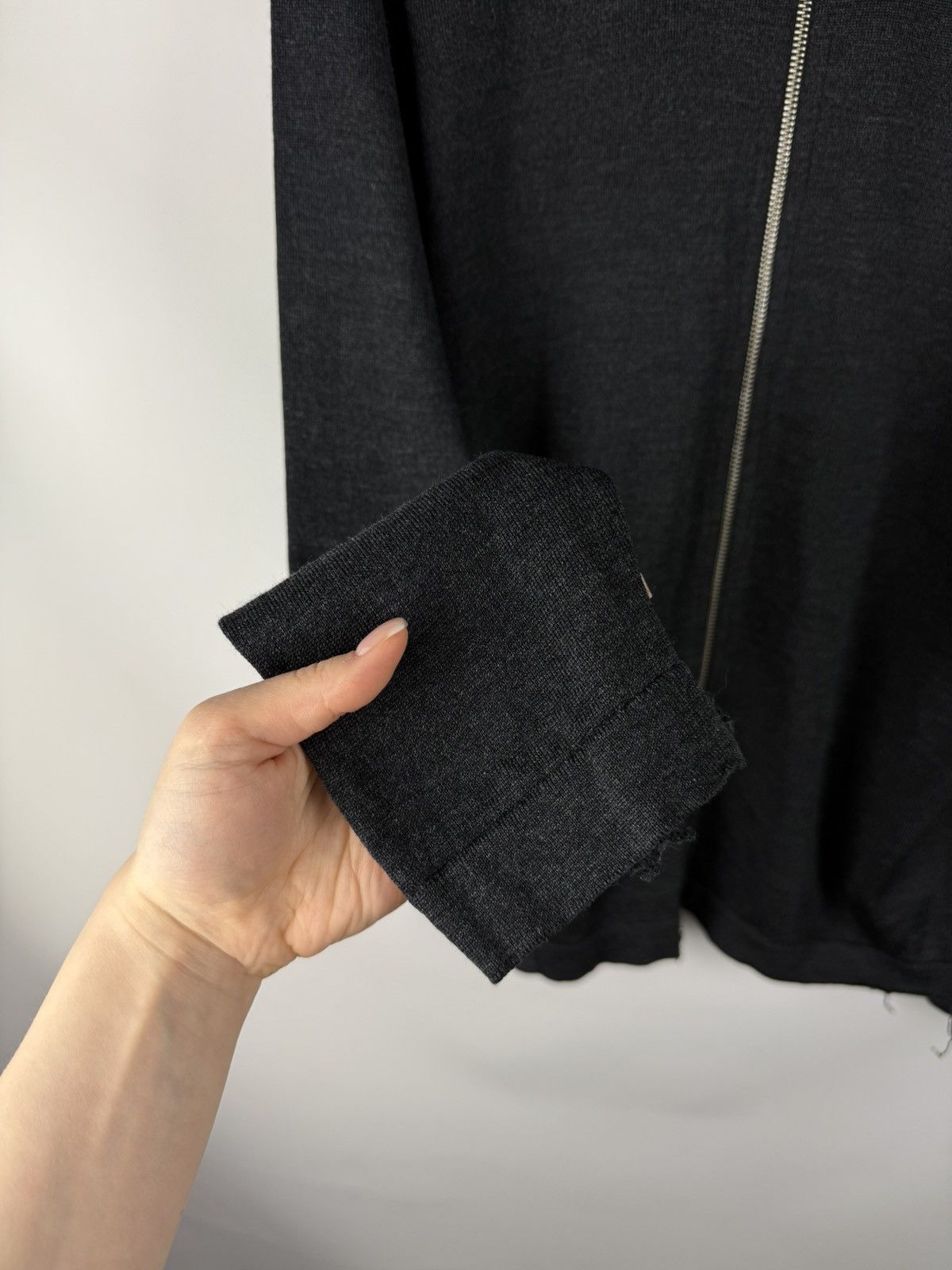 Stone Island Stone Island Men’s Distressed Full Zip Wool Sweater Size US XL / EU 56 / 4 - 7 Thumbnail