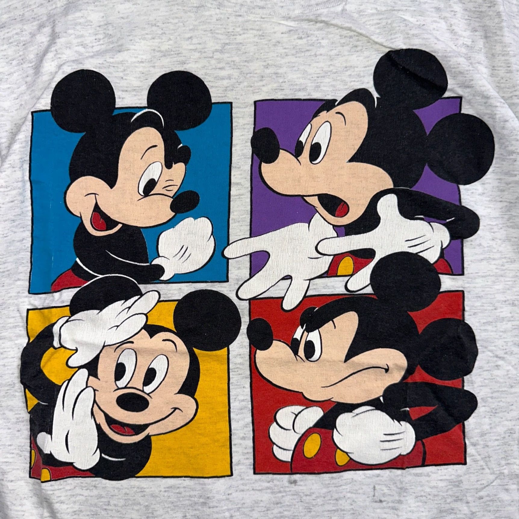Disney VINTAGE Disney Mickey Mouse T-Shirt Gray Small Graphic Cute 80s Mens Size US S / EU 44-46 / 1 - 2 Thumbnail