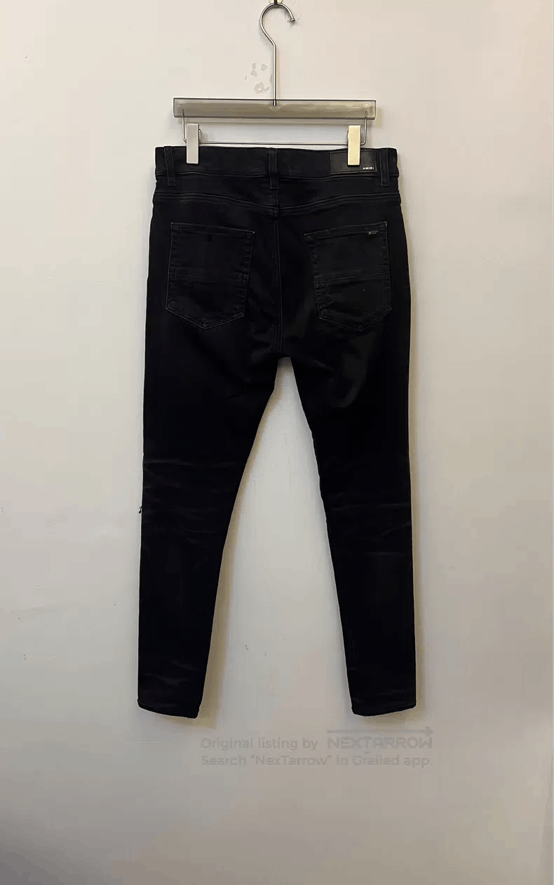 Amiri Amiri Leopard print art distressed patched denim pants Size US 33 - 2 Thumbnail