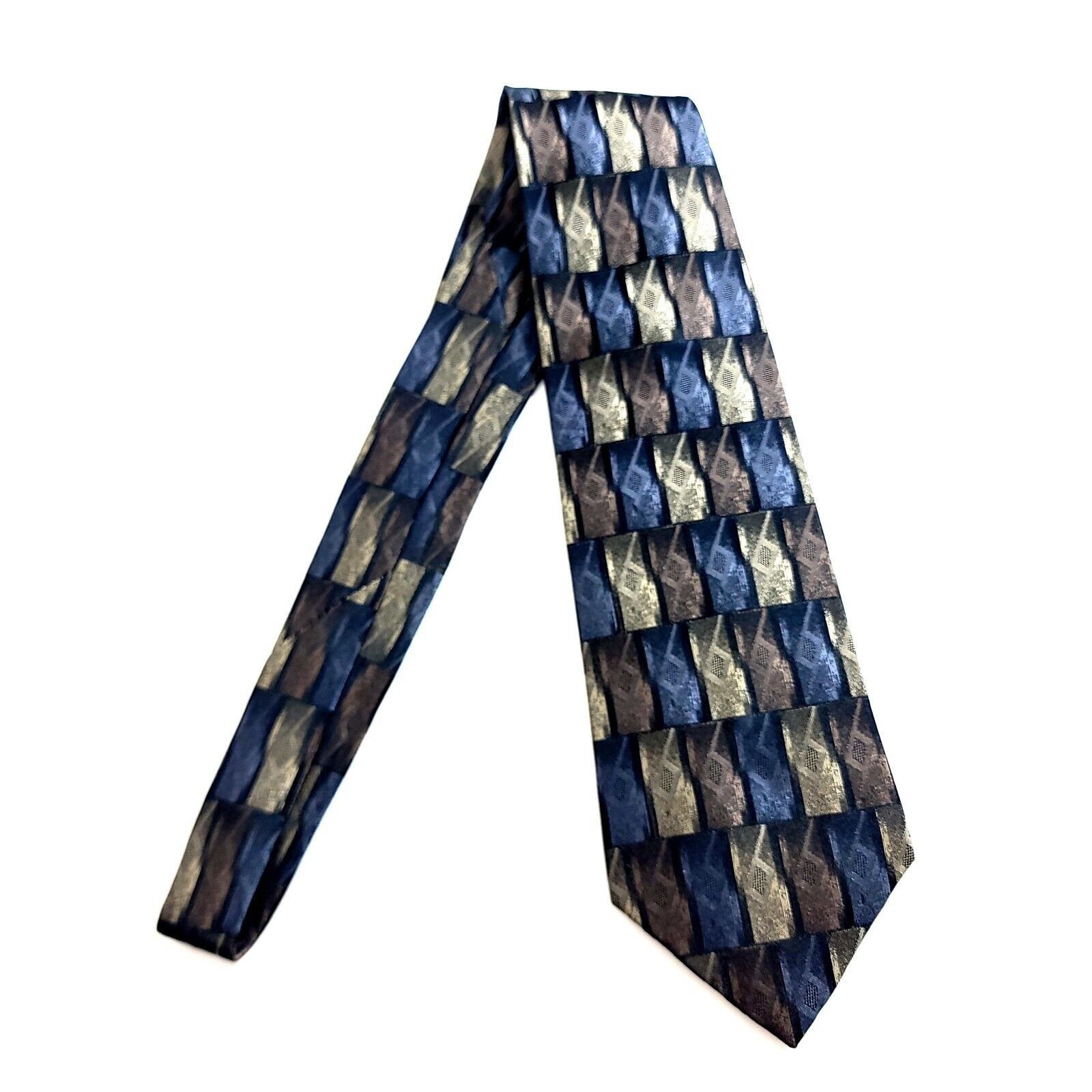 Croft & Barrow Croft & Barrow Gray Blue Beige Tan Woven Geometric Wide Abst Size ONE SIZE - 6 Thumbnail