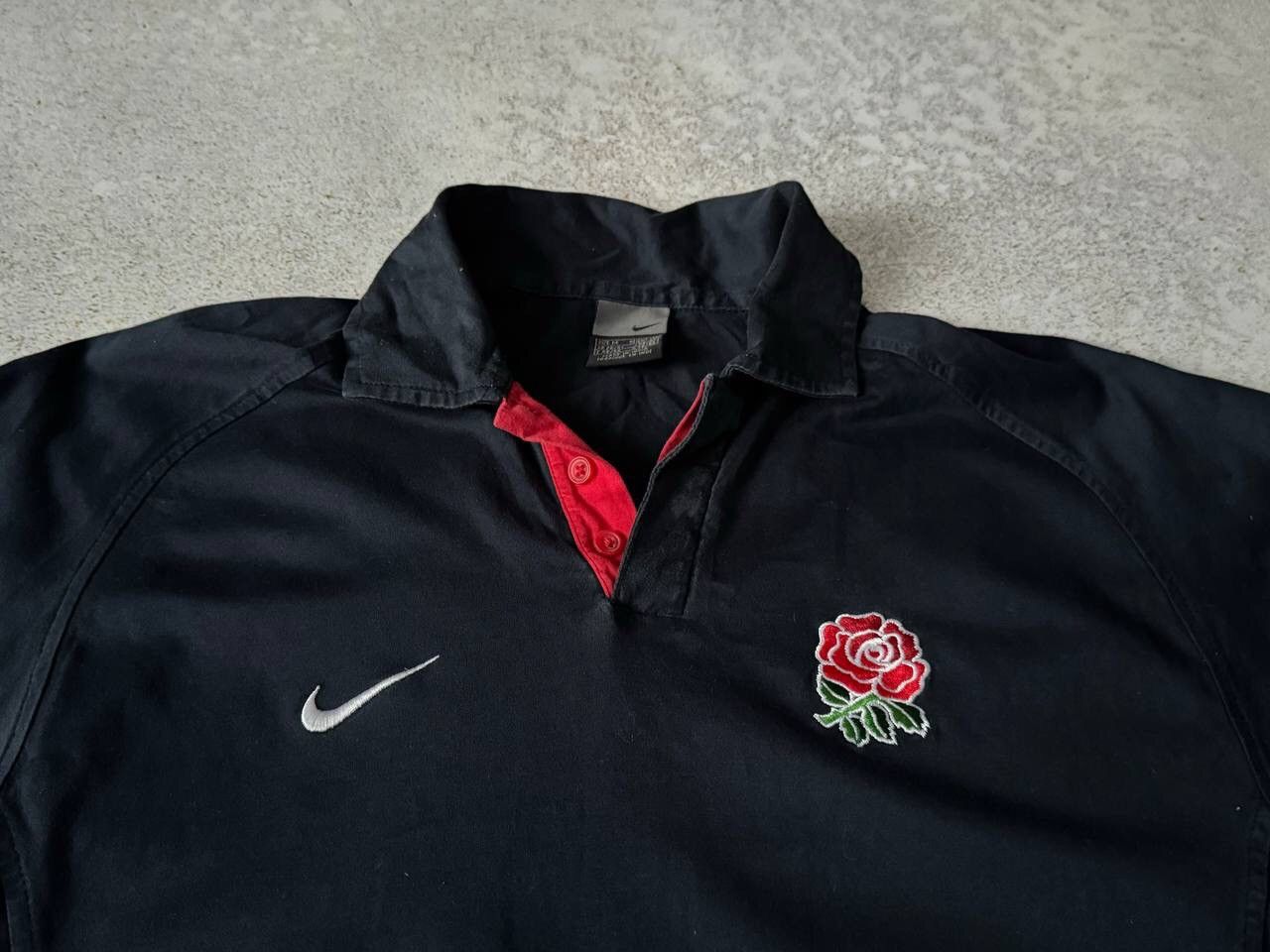 Nike × Vintage Vintage Nike England Rugby Polo Swoosh Logo Y2K Ultra Rare Size US M / EU 48-50 / 2 - 3 Thumbnail
