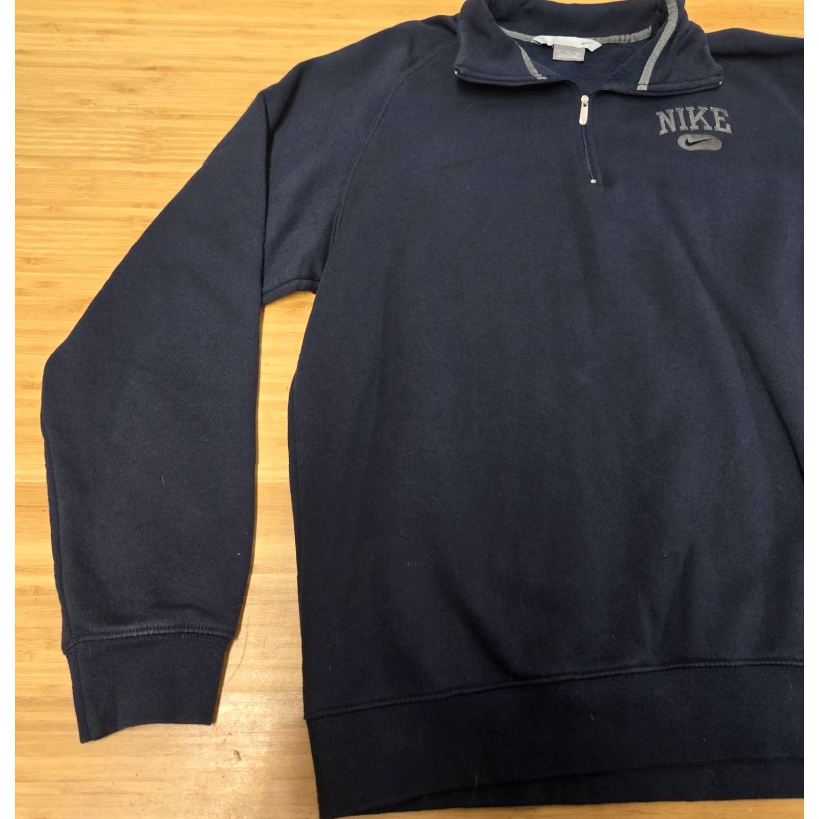 Nike Nike Sweatshirt Mens XL Blue 1/4 Zip Fleece Pullover Swoosh Logo Size US XL / EU 56 / 4 - 3 Thumbnail