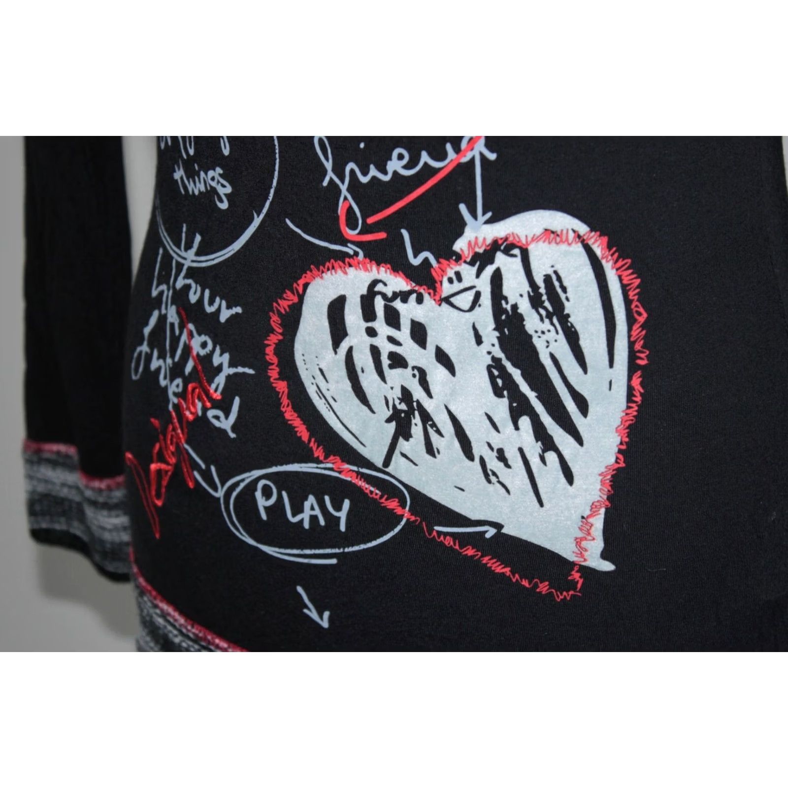 Desigual Desigual Jumper Tunic Black S Womens винтаж Size S / US 4 / IT 40 - 2 Thumbnail