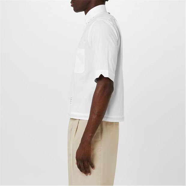 Thom Browne o1g2r1mq0724 Short Sleeve Shirt in White Size US L / EU 52-54 / 3 - 5 Thumbnail