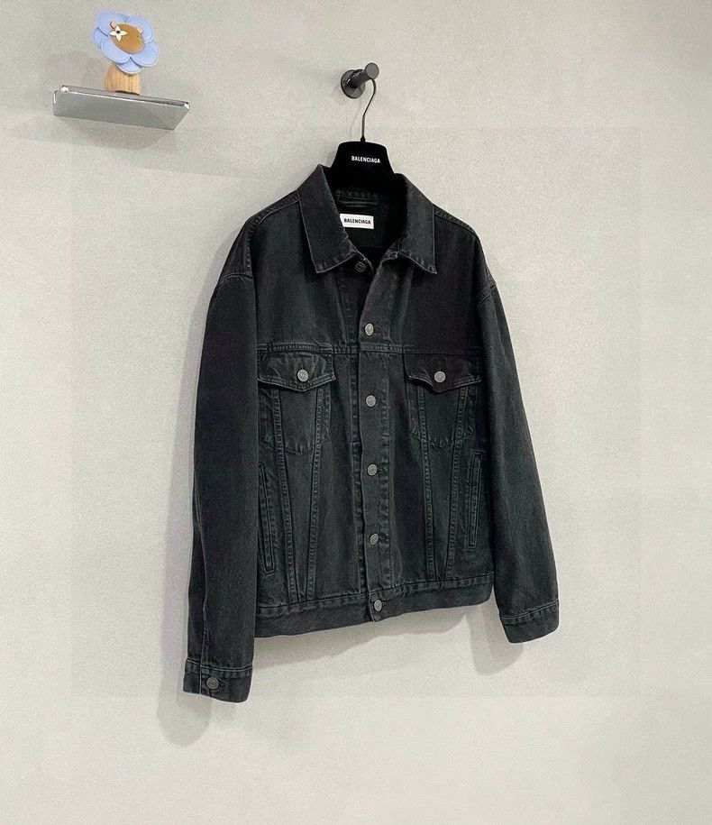 Balenciaga Balenciaga size 34 Black Diamond Studs Denim Jacket Size S / US 4 / IT 40 - 3 Thumbnail