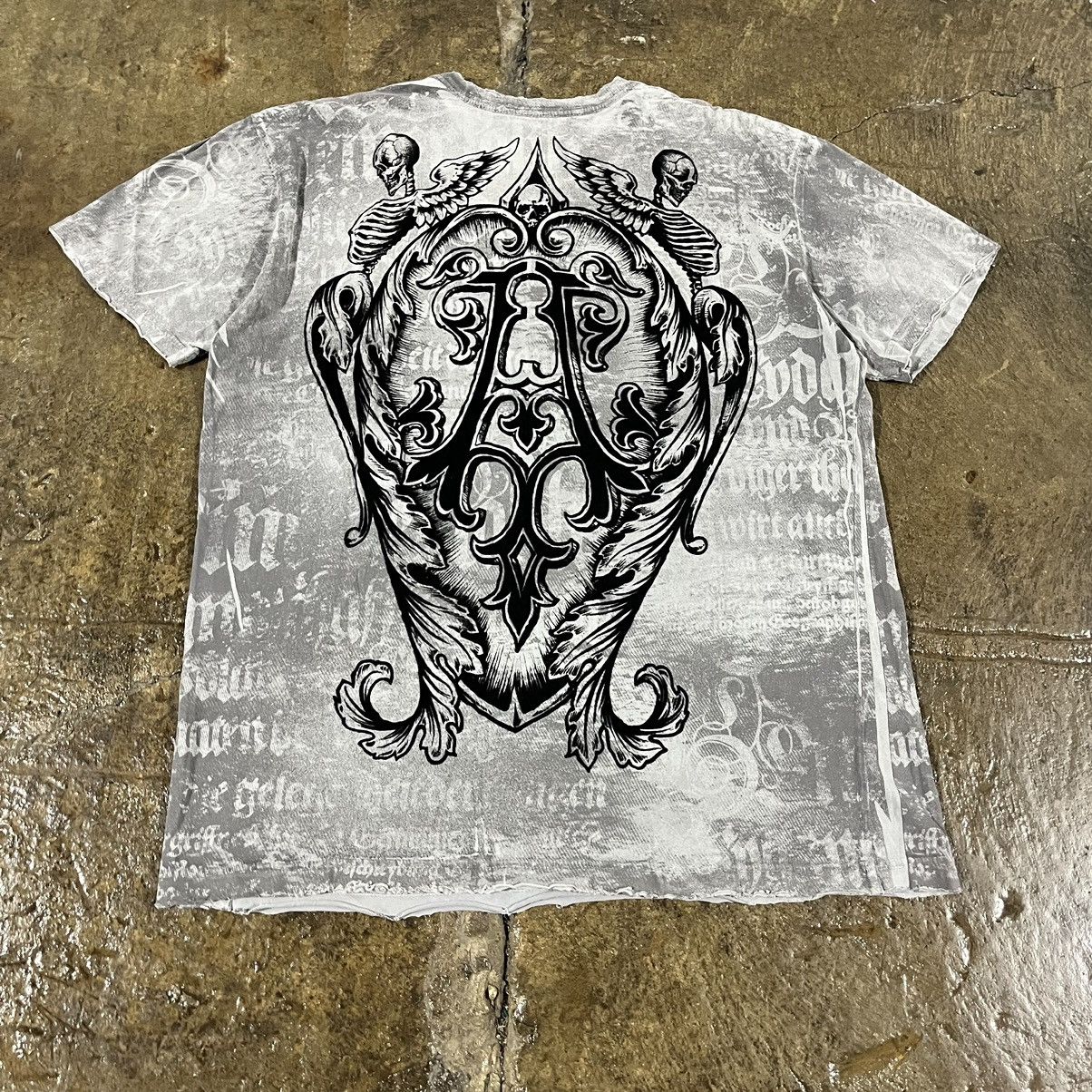Affliction × Vintage Crazy Y2K Affliction Tee Shirt Grunge Goth Opium Skater Size US L / EU 52-54 / 3 - 6 Thumbnail