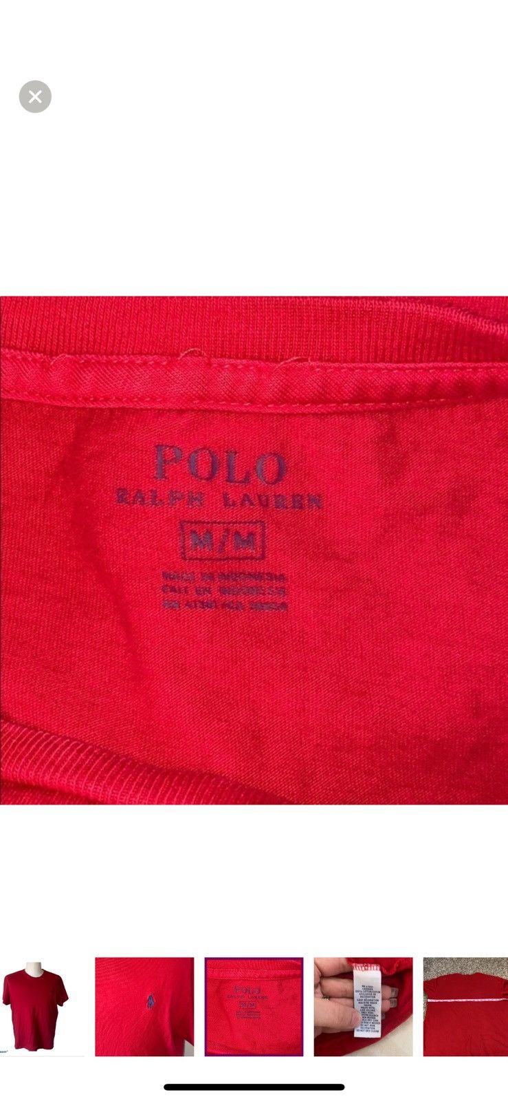 Polo Ralph Lauren Ralph Lauren polo medium red crewneck tee Size US M / EU 48-50 / 2 - 5 Thumbnail