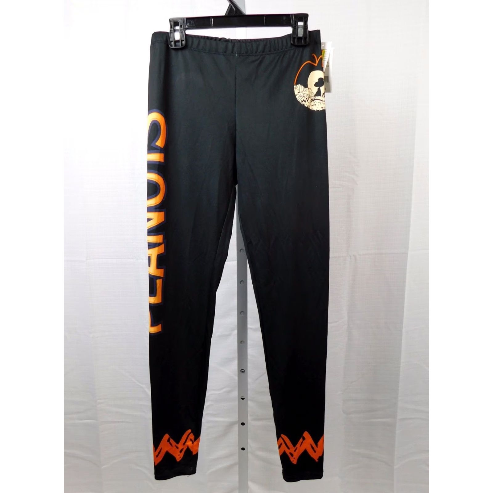 Peanuts Peanuts Charlie Brown Snoopy Great Pumpkin Halloween Leggings - Black XS Woman Footless Halloween Theme Girls Womens Size 26" / US 2 / IT 38 - 2 Thumbnail