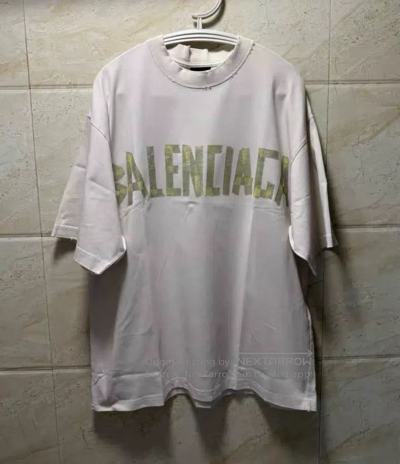 Balenciaga Balenciaga Tape destruction distressed round neck loose sh Size US S / EU 44-46 / 1 - 1 Thumbnail