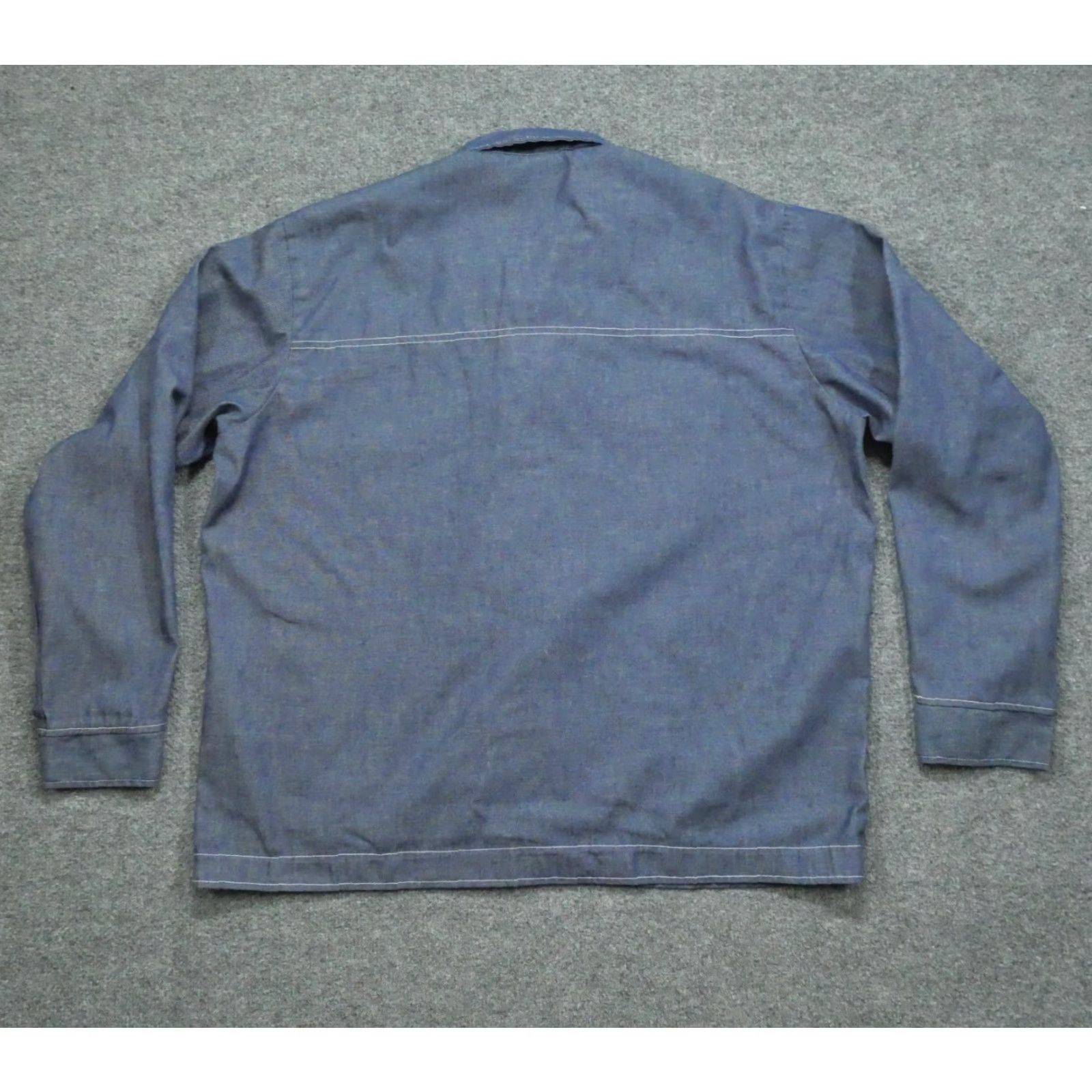 Denime Vintag Jean Jacket Mens XL 2XL Blue Denim Trucker Casual Shirt 70s Size US XL / EU 56 / 4 - 7 Thumbnail