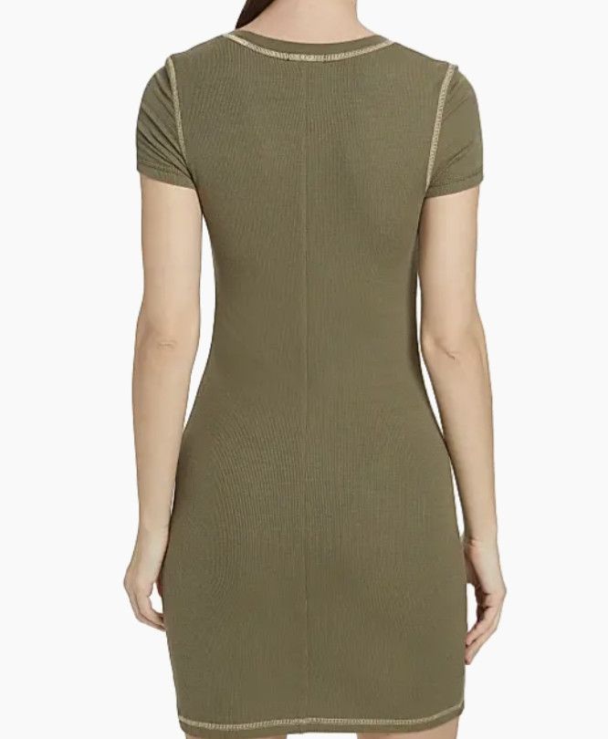 ATM ATM Anthony Thomas Melillo Rib Knit Mini Dress Army ( S ) Size S / US 4 / IT 40 - 2 Thumbnail