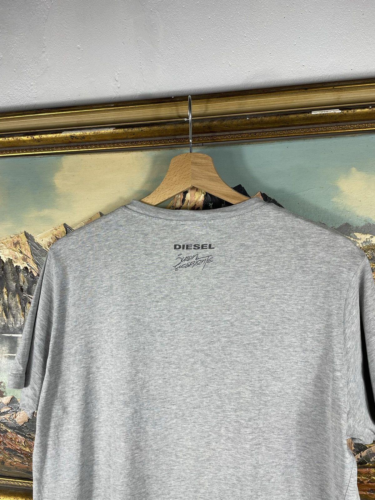 Diesel × Japanese Brand × Vintage Grey Vintage Retro Y2k 00s T shirt tee Diesel Art Logo Size US M / EU 48-50 / 2 - 7 Thumbnail