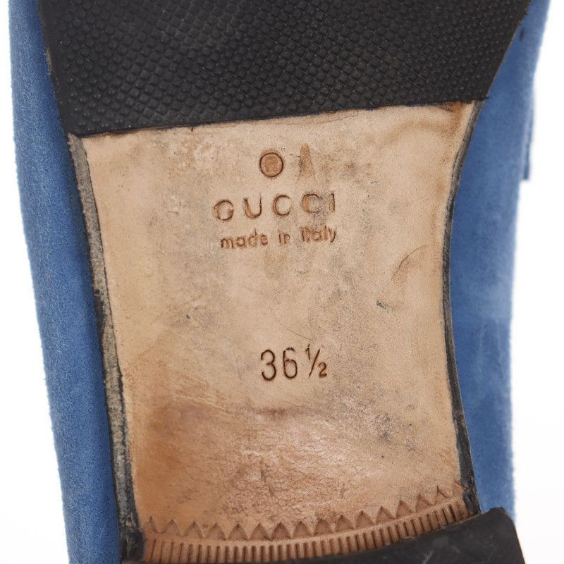 Gucci Gucci Blue Leather Casual Fringed Shoes Size US 6.5 / EU 39-40 - 2 Thumbnail
