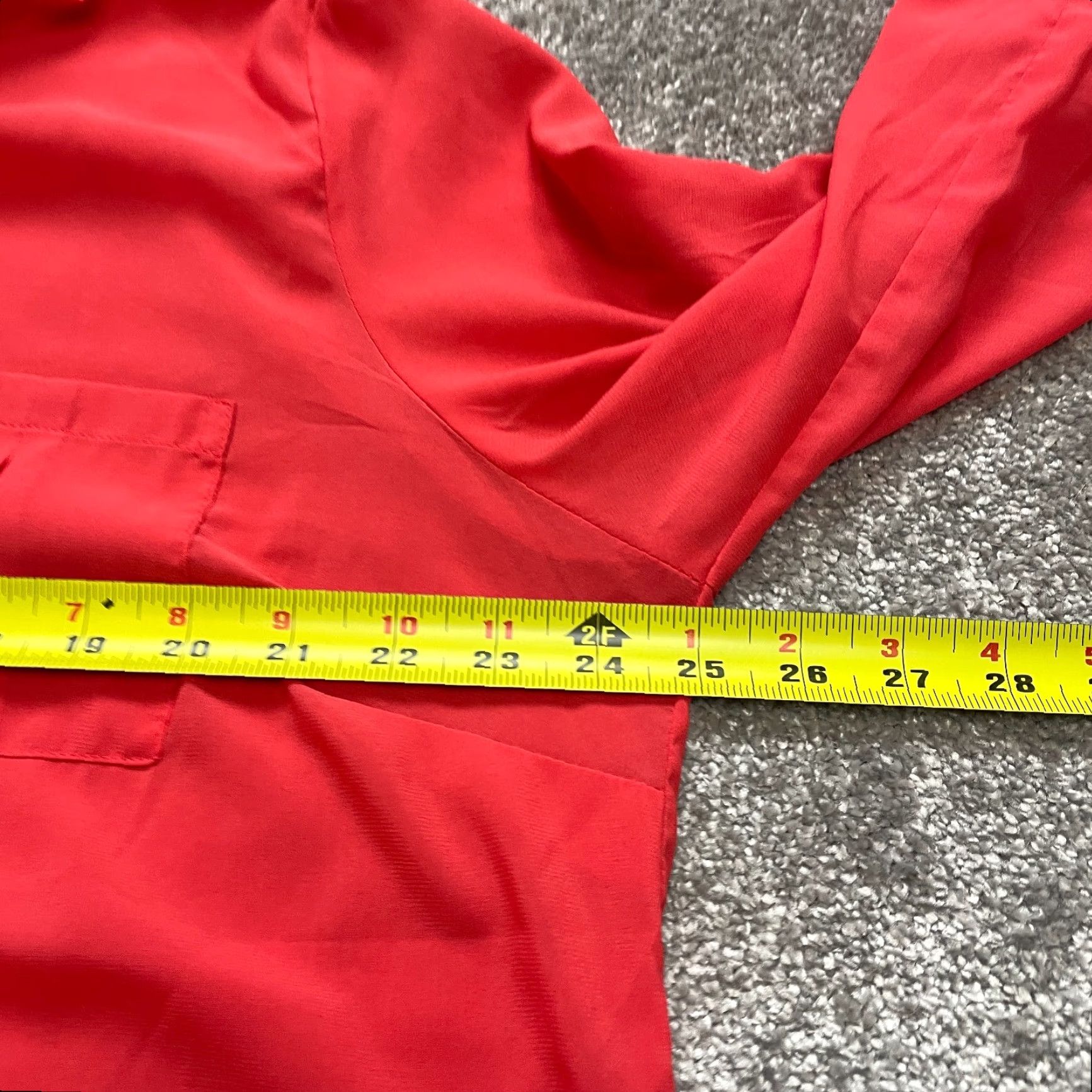Vintage VINTAGE: No — Ambiance Apparel Blouse Button Up Shirt Womens 2X Red Solid Long Sleeve Top Size XXL / US 16-18 / IT 52-54 - 7 Thumbnail