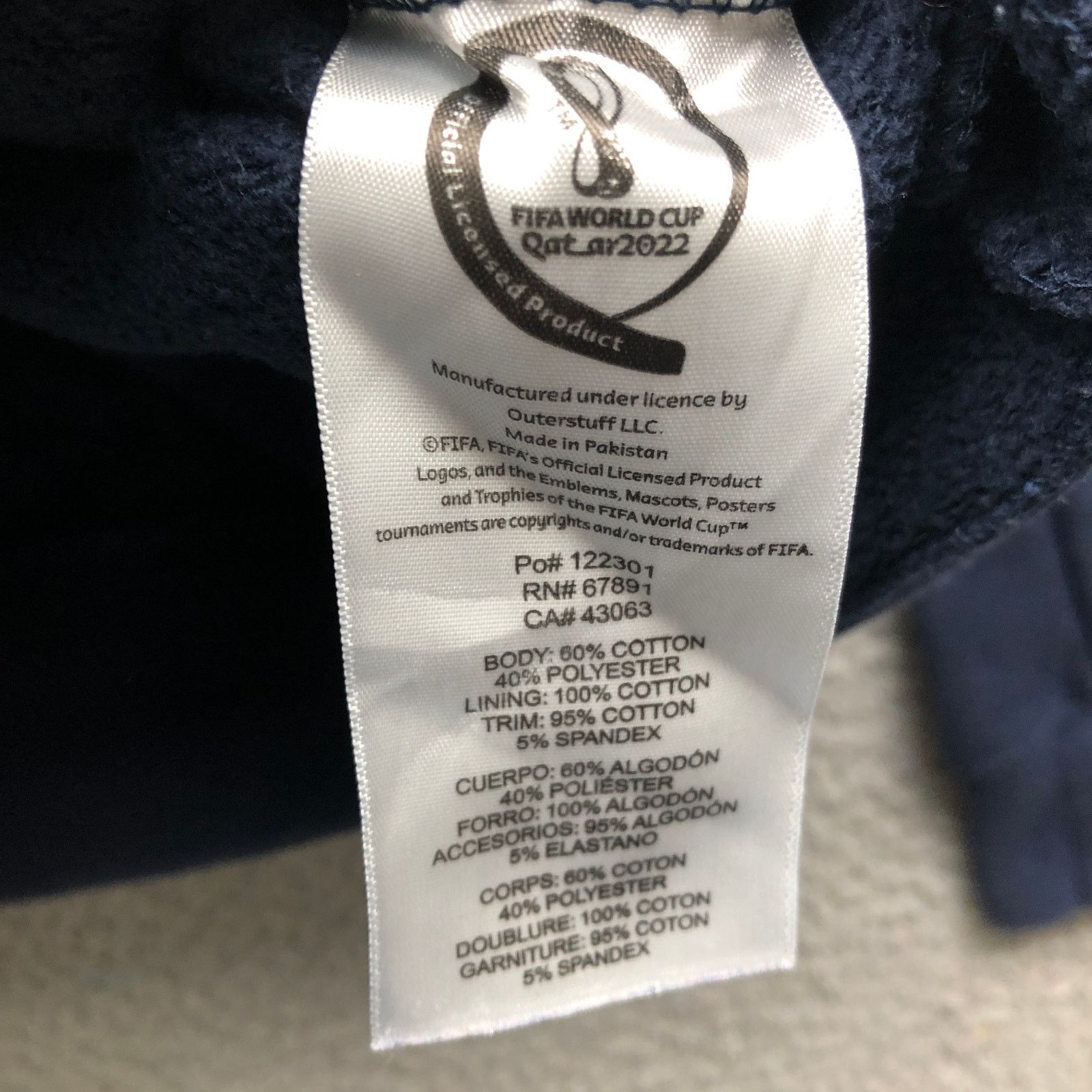 Other USA FIFA World Cup 2022 Sweatshirt Hoodie Mens Small S Navy Size US S / EU 44-46 / 1 - 6 Thumbnail