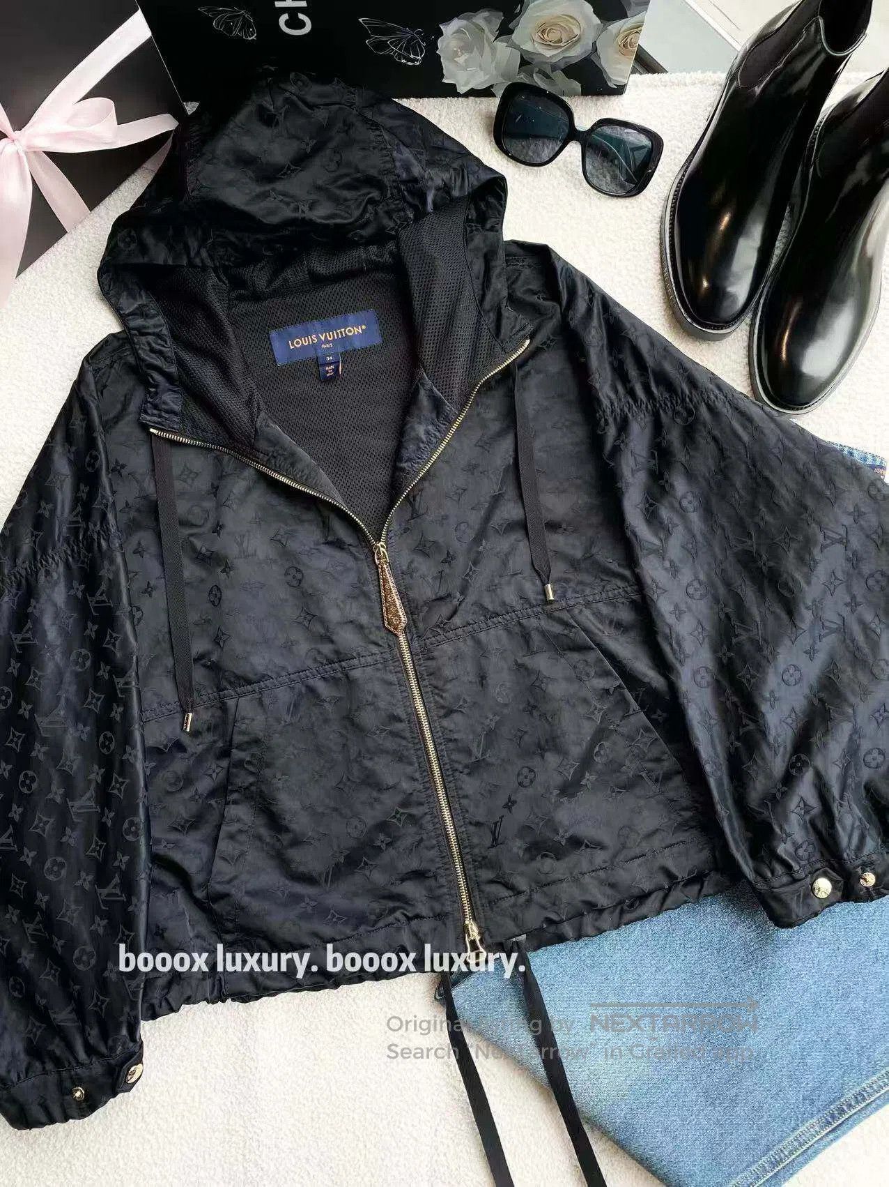 Louis Vuitton Louis Vuitton Black all over print jacket| Size XXS / US 00 / IT 34 - 1 Thumbnail