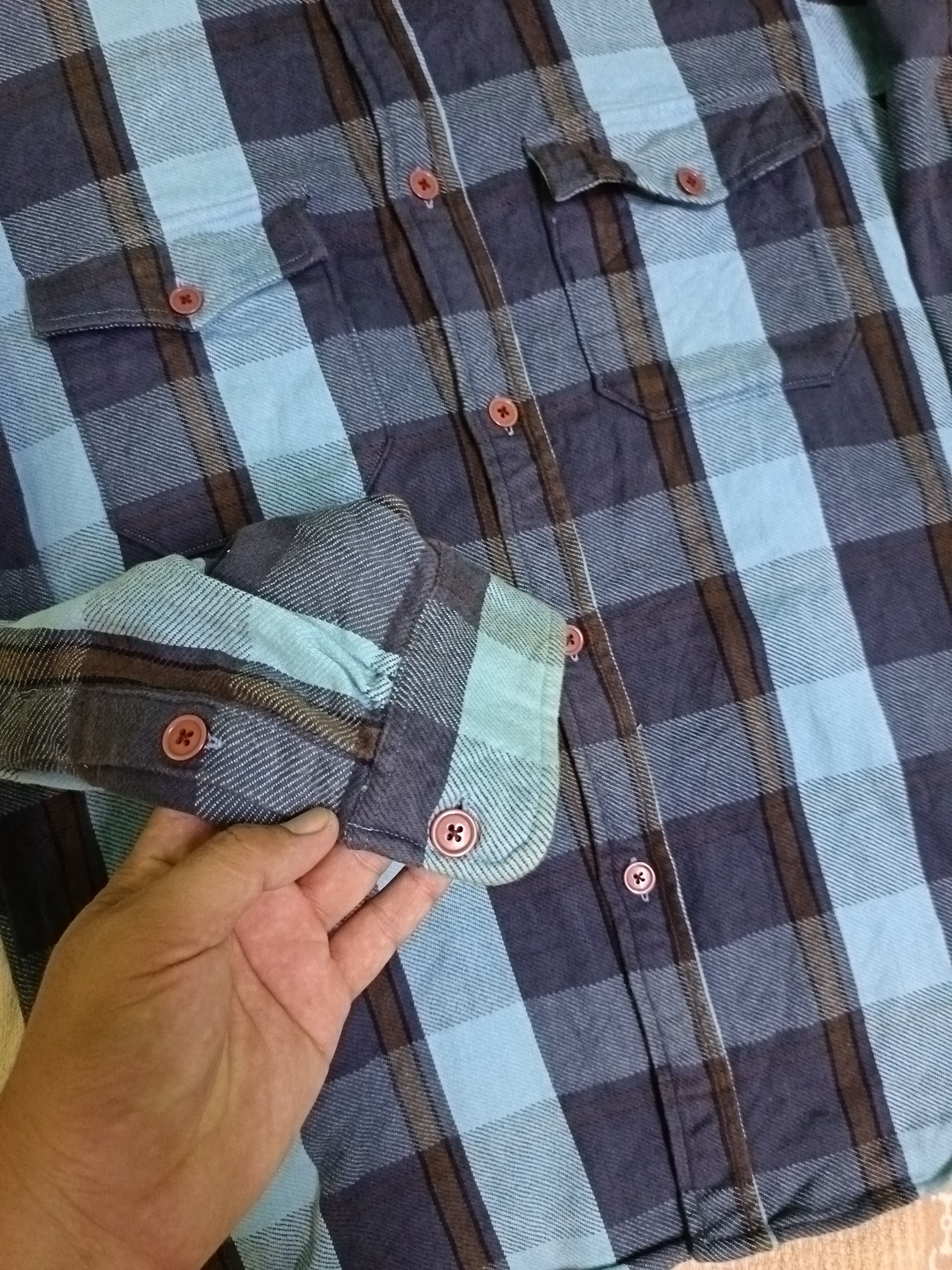 Stussy × Vintage Stussy Flannel Long Sleeve Collar Size US L / EU 52-54 / 3 - 4 Thumbnail
