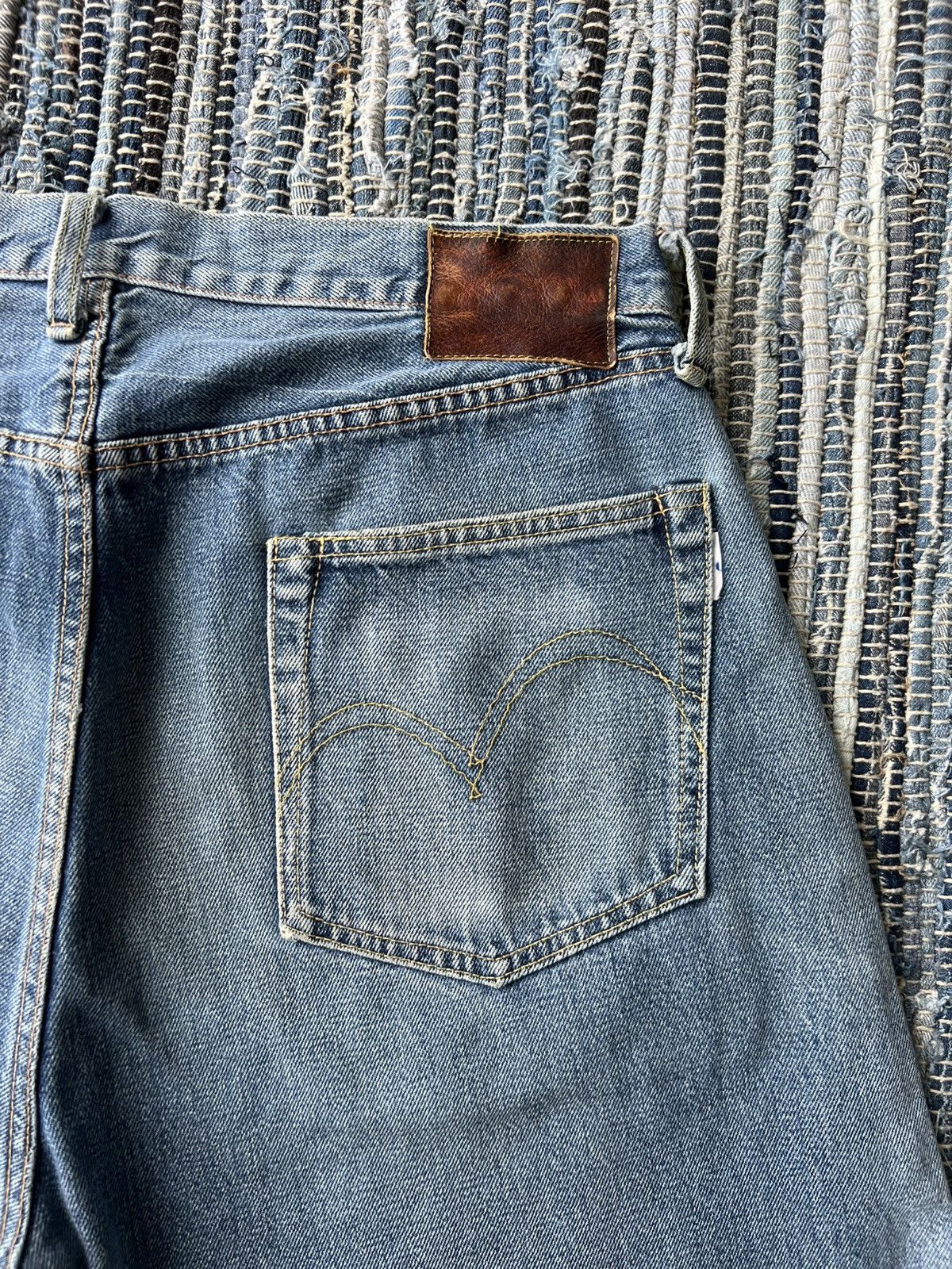 Levi's Vintage Clothing Studio D'Artisan Raw Hem Beauty Faded Selvaged Jorts Denim Size US 34 / EU 50 - 5 Thumbnail