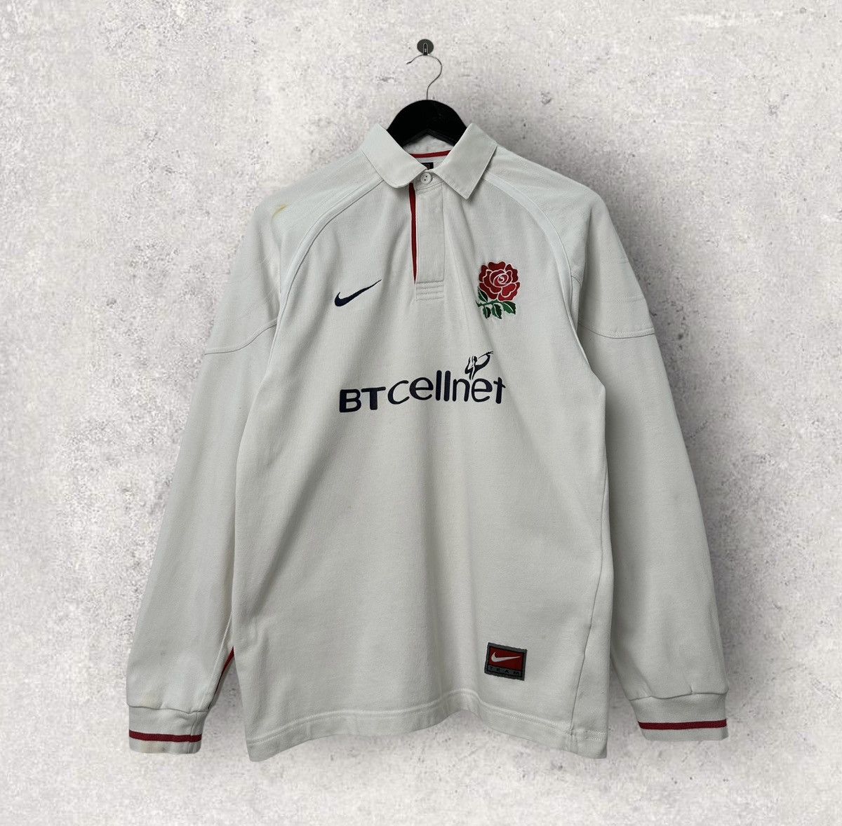 Nike × Vintage Vintage NIKE ENGLAND National Team Bt Cellnet Rugby ...