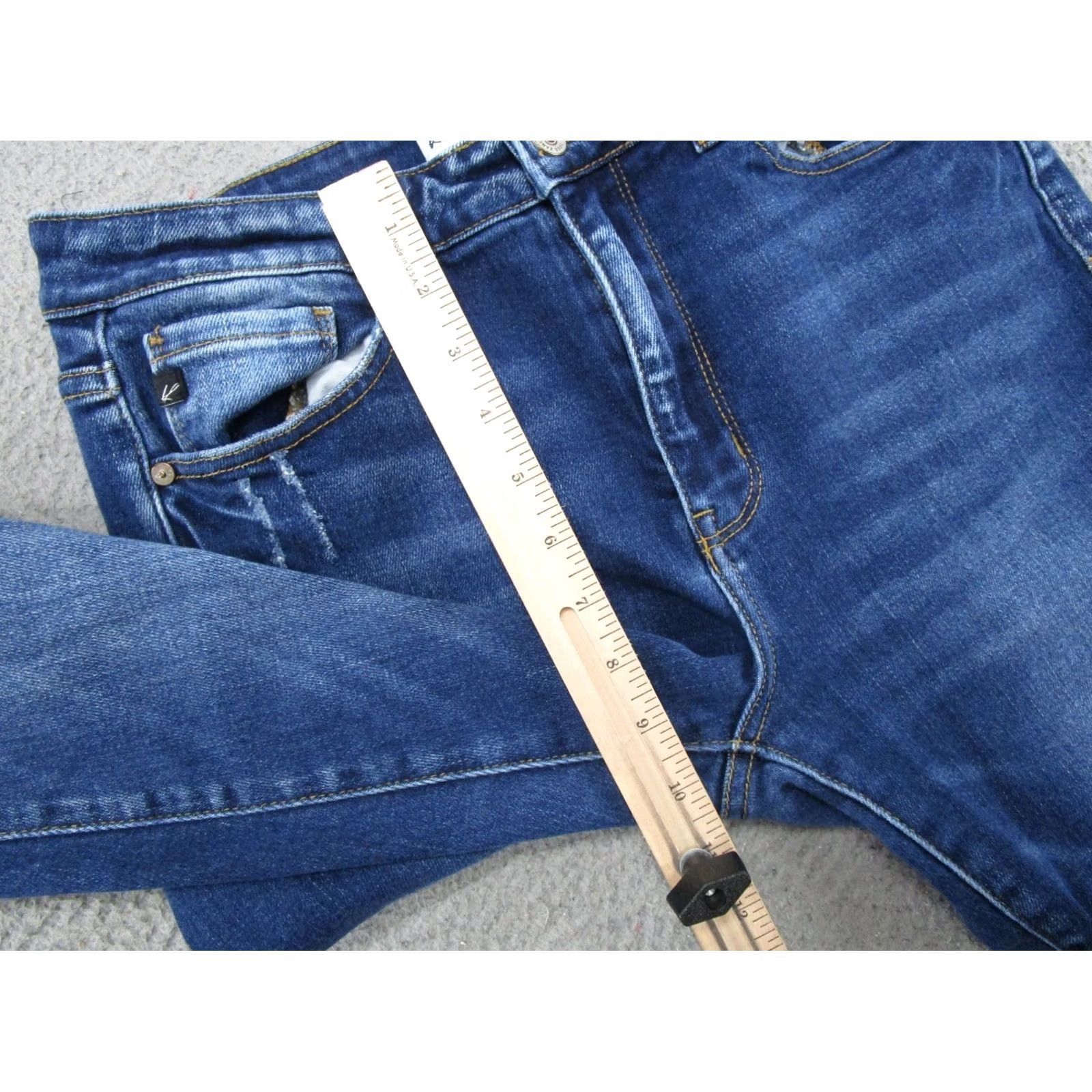 Vintage Kancan Maurices Womens High Rise Blue Stretch Denim Skinny Jeans Womens Size 29 Regular 5-Pocket Design XS? No—Oops Size 29" - 7 Thumbnail