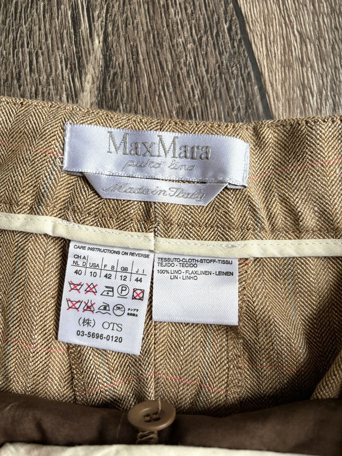Max Mara Max Mara Vintage Linen Women’s Wide Pants/Trousers Designer Size 30" / US 8 / IT 44 - 4 Thumbnail