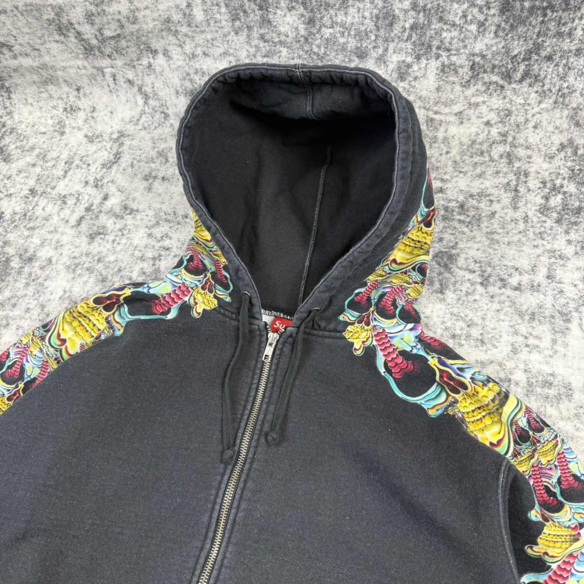 Supreme Supreme Skulls Big Logo ‘Black’ Zip Hoodie Size US S / EU 44-46 / 1 - 2 Thumbnail