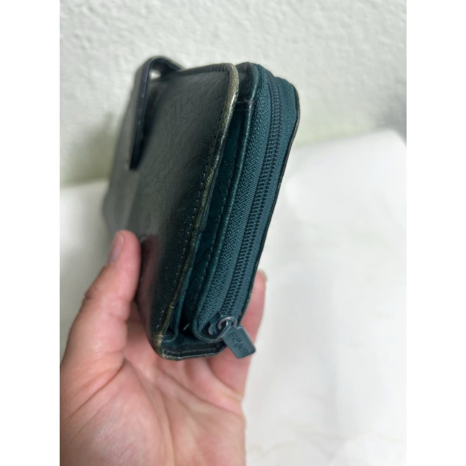 Vintage VINTAGE Buxton Wallet Women Leather Bifold Cardholder Coin Green 7.5x3.5x1 Womens Green Leather Wallet Bifold Buxton 90s? Size ONE SIZE - 4 Thumbnail