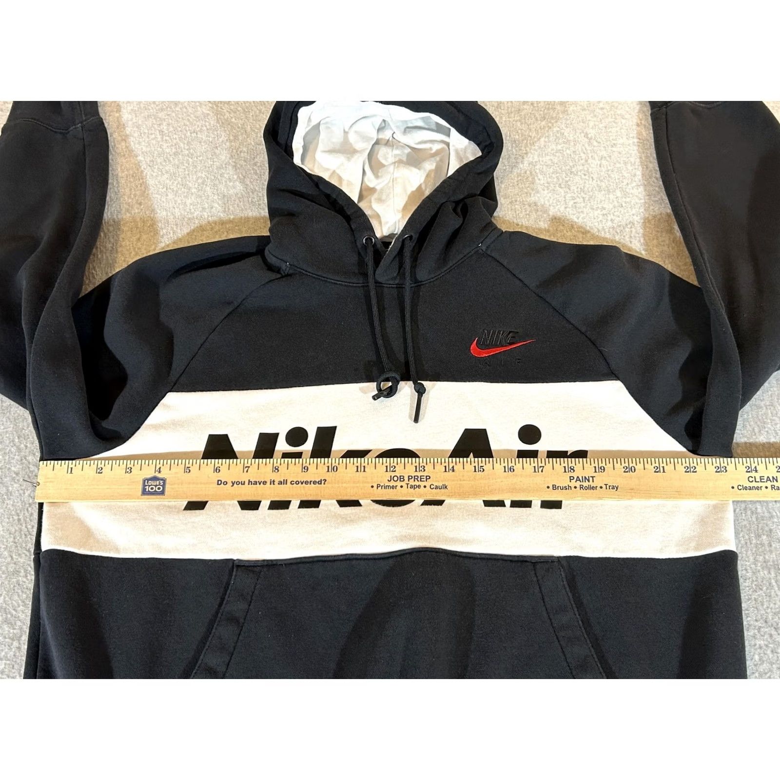 Nike Nike Hoodie Mens M Black White Colorblock Air Pullover Fleece Sweatshirt Graphic Print Embroidered Logo Kangaroo Pocket Size US M / EU 48-50 / 2 - 6 Thumbnail