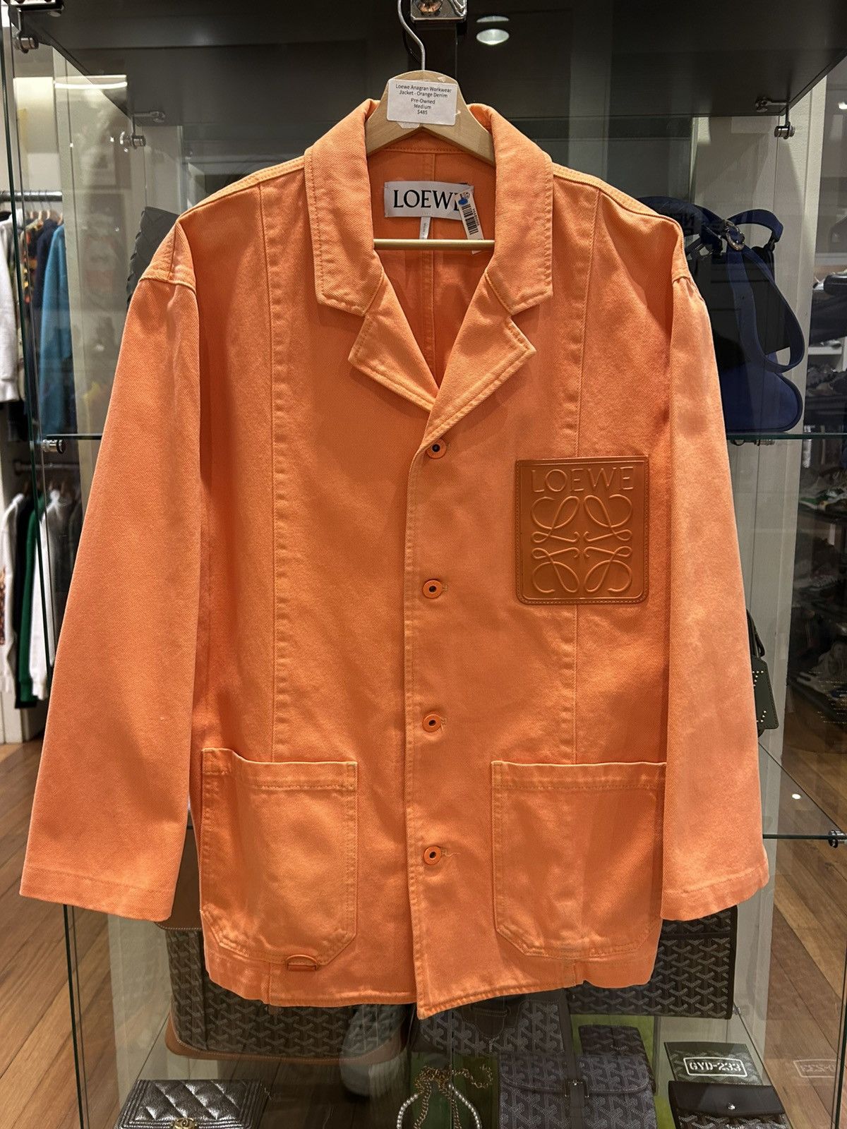 Loewe Loewe Anagram Denim Workwear Jacket - Orange Size US M / EU 48-50 / 2 - 1 Thumbnail