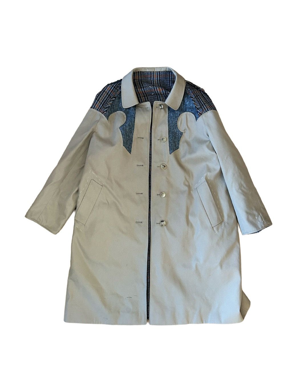 Maison Margiela Maison Margiela Pendleton reversible coat in beige Size US M / EU 48-50 / 2 - 1 Thumbnail
