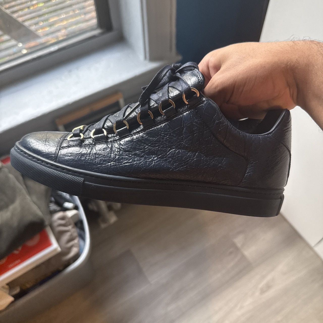 Balenciaga Balenciaga Arena Navy Blue Size US 9 / IT 39 - 1 Thumbnail