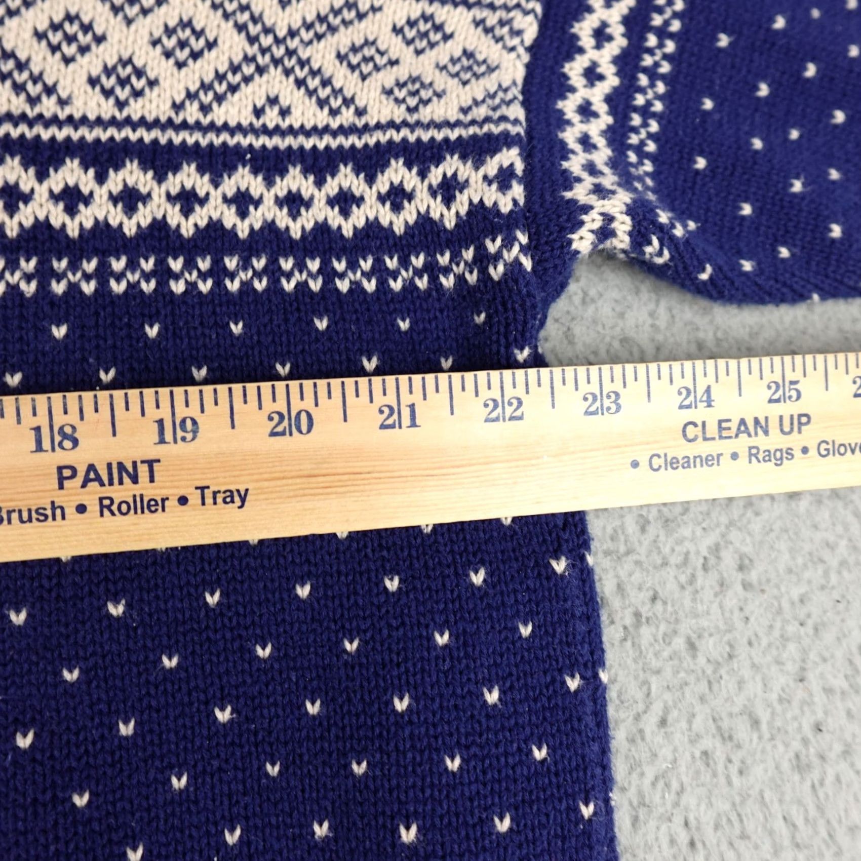 Ralph Lauren Denim & Supply Ralph Lauren Sweater Dress Womens L Blue Fair Isle 3/4 Sleeve Pullover Knit Crew Neck Size L / US 10 / IT 46 - 6 Thumbnail