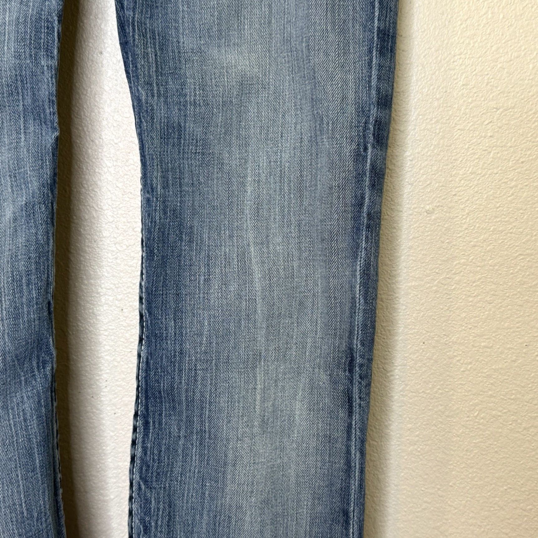 Vintage BKE Denim Sabrina Crop Jeans Womens Size 26 Medium Wash Distressed Thick Stitch Cotton Spandex Inseam 23 Cropped Size 26" / US 2 / IT 38 - 3 Thumbnail