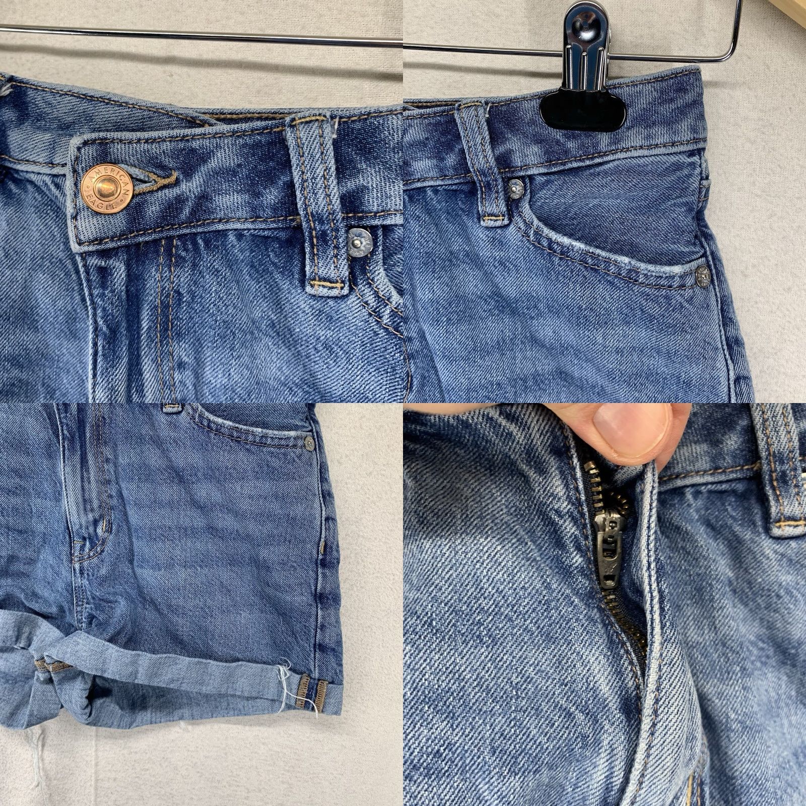 American Eagle Outfitters American Eagle Outfitters Bottoms Mom Short 00 Size 26 Inseam 2 Denim Blue Stretch Classic 90s Daisy Logo Zipper Button Vintage Size 24" / US 00 / IT 34 - 8 Thumbnail