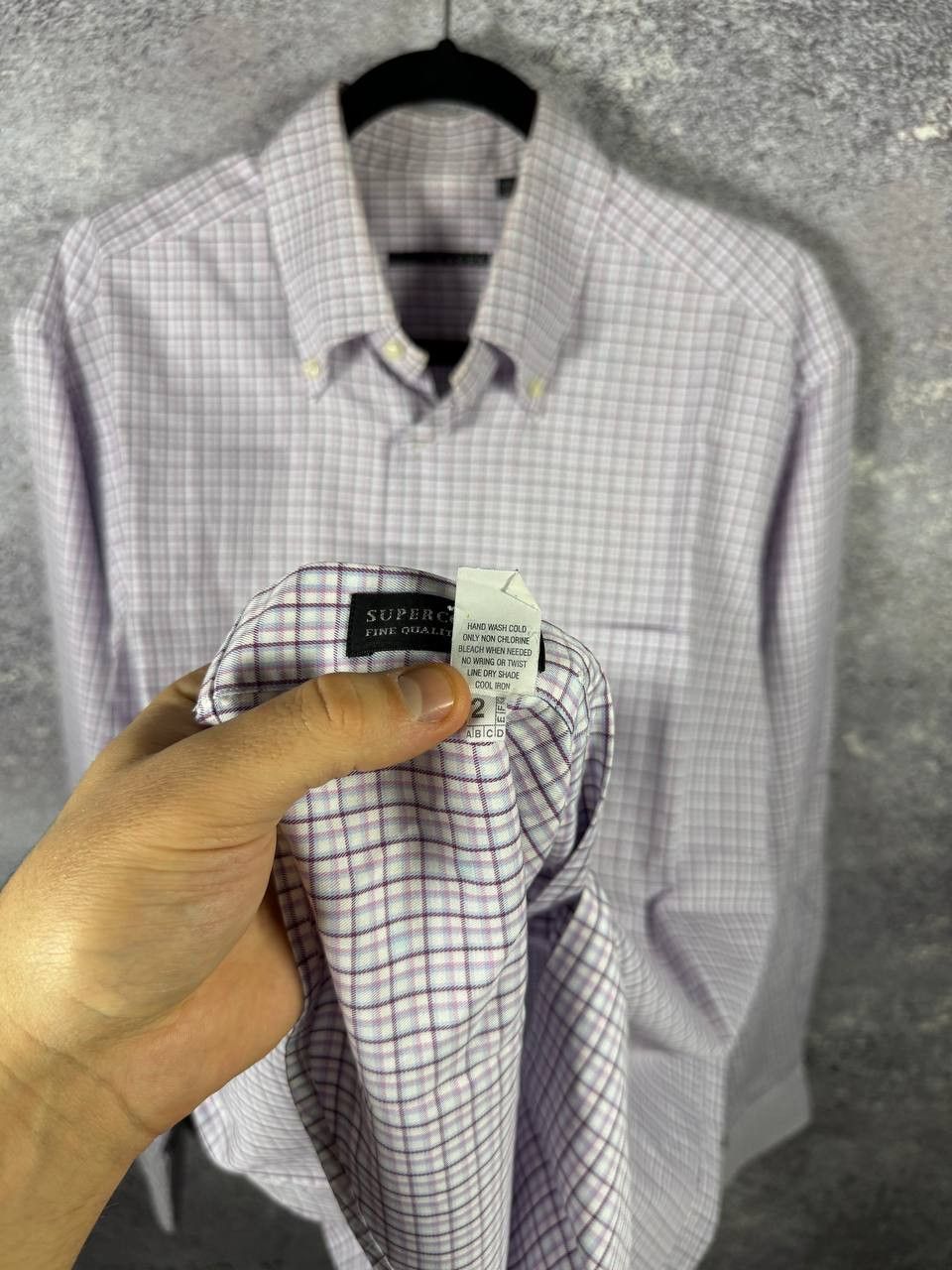 Designer × Japanese Brand × Vintage Xacus Button Shirt Made Italy Men's XL Check Collar Size US XL / EU 56 / 4 - 10 Thumbnail