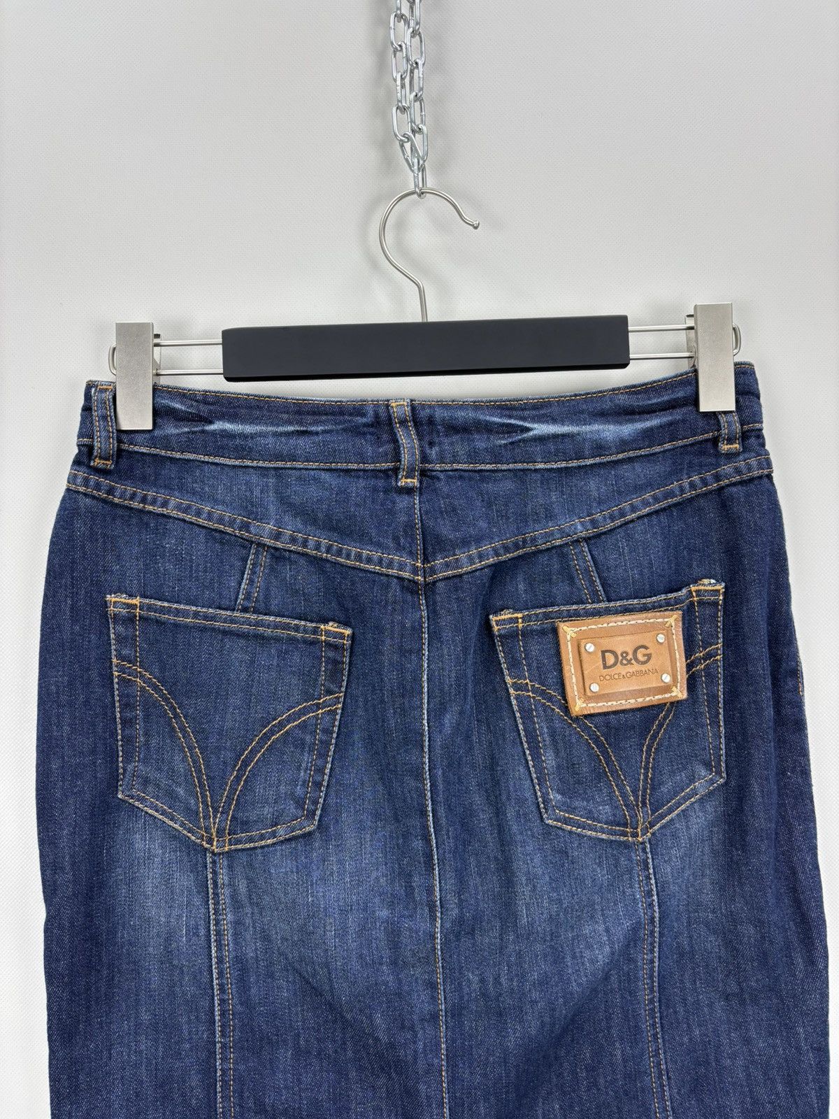 Designer × Dolce & Gabbana Womens denim skirt Dolce Gabbana Size 29 Color Blue Size 25" / US 0 / IT 36 - 6 Thumbnail