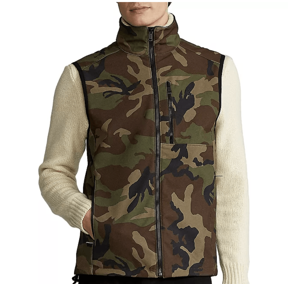 image of Polo Ralph Laurent Stretch Camo Water Repellent Vest ( L ), Men's (Size Large)
