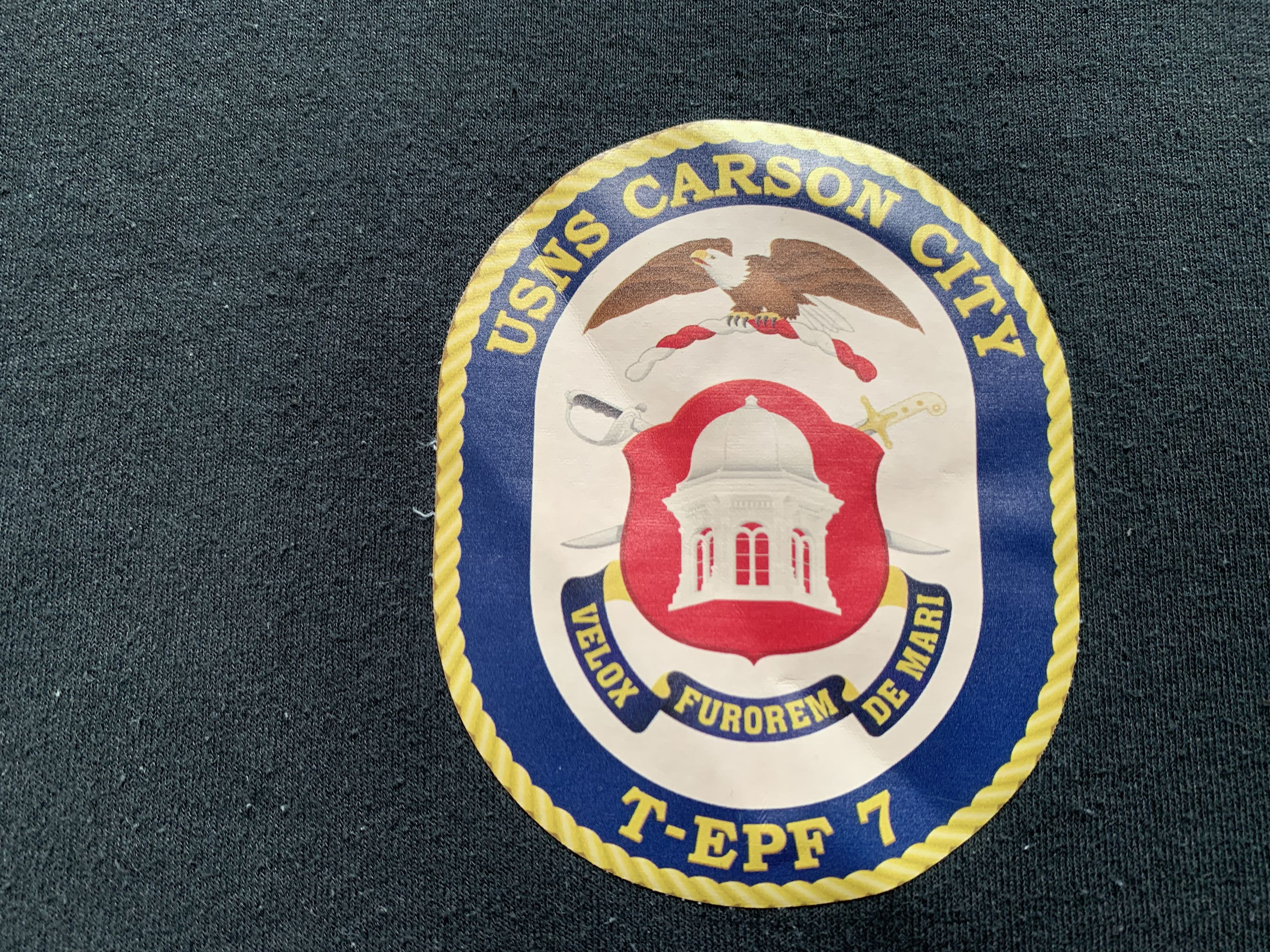 Jerzees × Vintage Vintage 90s Jerzees USNS Carson City T EPF 7 T-Shirt Size US XL / EU 56 / 4 - 5 Thumbnail