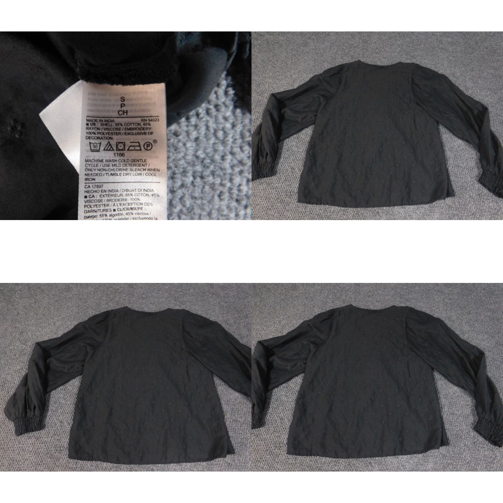 Old Navy Old Navy Womens Blouse S Gray Dolman Sleeve Pullover Cotton Down Open Button Casual Basic Regular Size S / US 4 / IT 40 - 8 Thumbnail