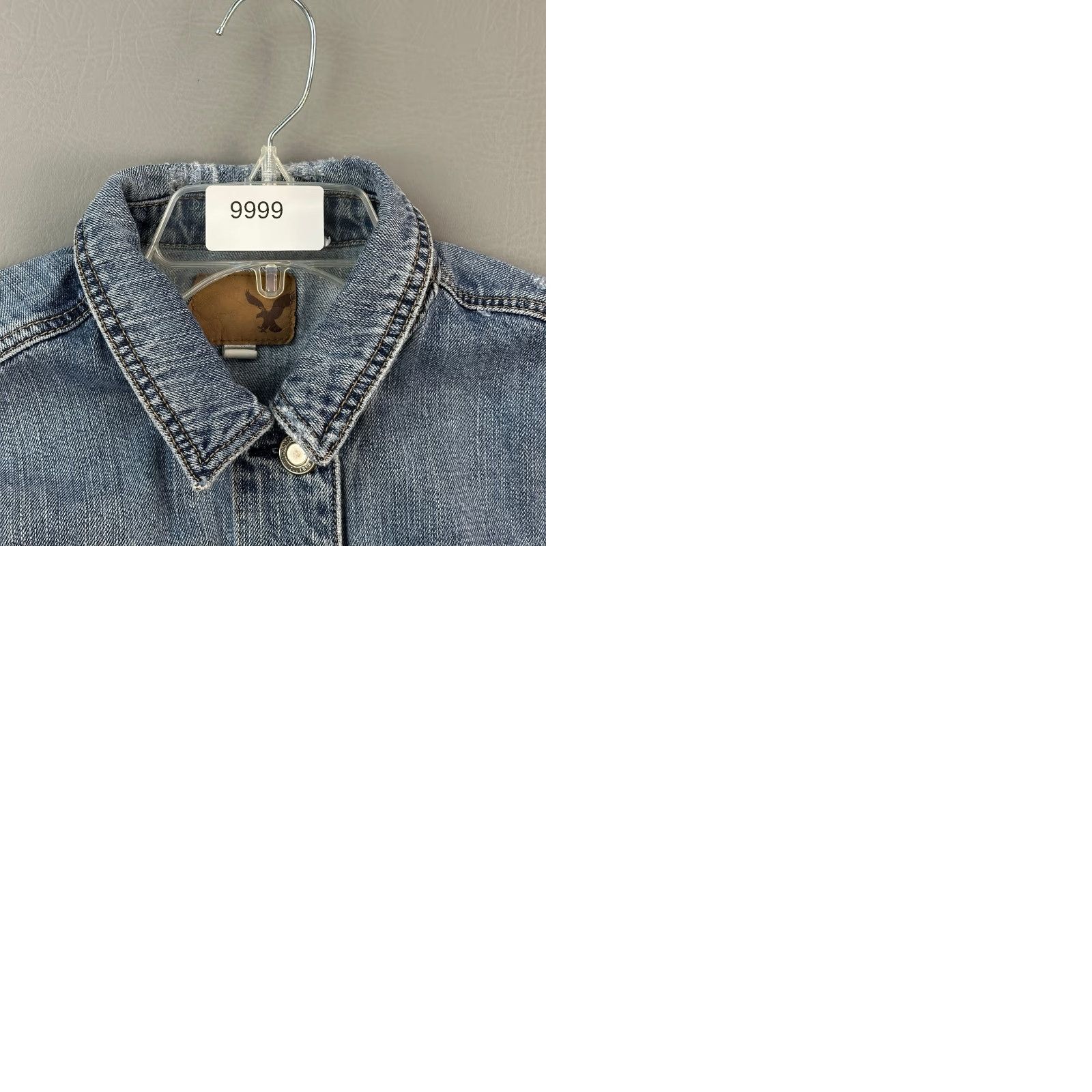 American Eagle Outfitters VINTAGE American Eagle Jacket Mens Medium Blue Denim Classic Trucker Rockabilly 90s USA Western Logo Pockets Collared Button Closure Size US M / EU 48-50 / 2 - 10 Thumbnail