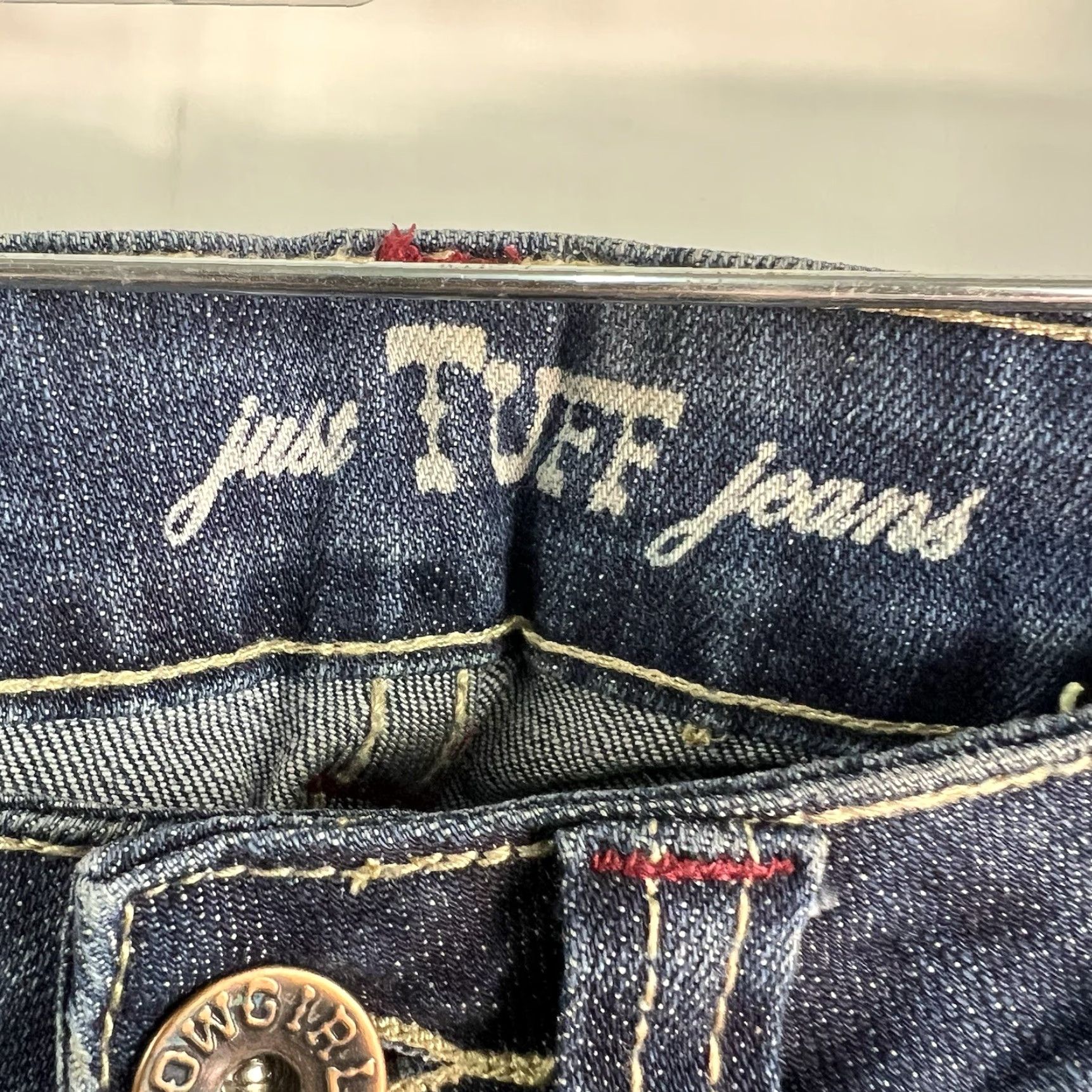 Vintage Cowgirl Tuff Jeans Women Women's Medium Wash Just Tuff 36 Tall W36 x L35 Bootcut Western Stretch 90s? Size 25" / US 0 / IT 36 - 5 Thumbnail