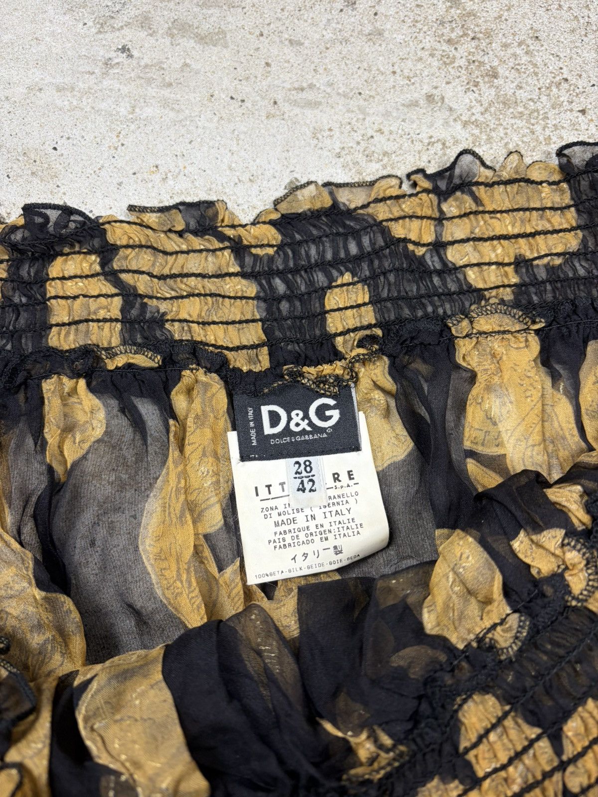 Dolce & Gabbana Vintage 2000s Dolce & Gabbana Silk Mesh Blouse Top Size M / US 6-8 / IT 42-44 - 8 Thumbnail