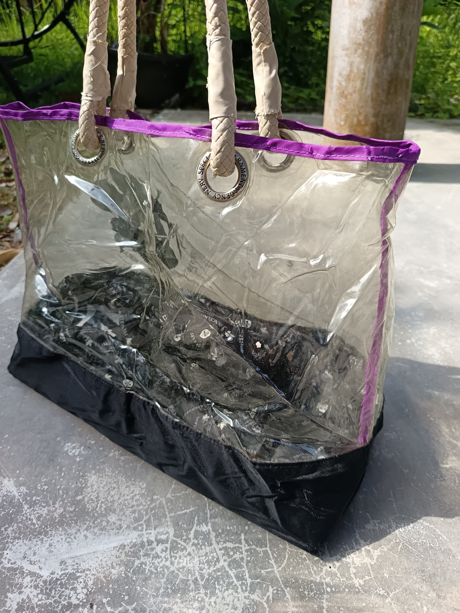Anime × Japanese Brand Vintage 90s evangelion nerv transparent bag Size ONE SIZE - 3 Thumbnail