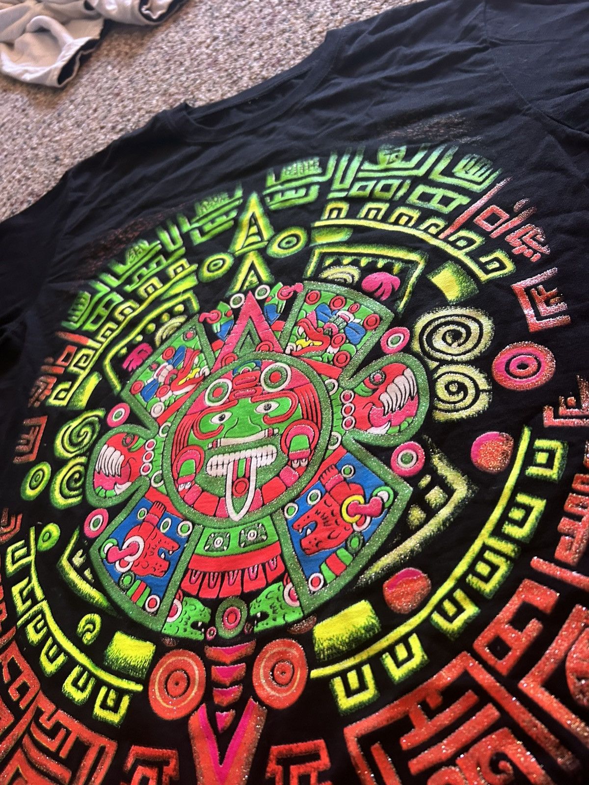 Vintage Vintage black graphic tee t shirt big aztec mexico pring Size US M / EU 48-50 / 2 - 2 Thumbnail
