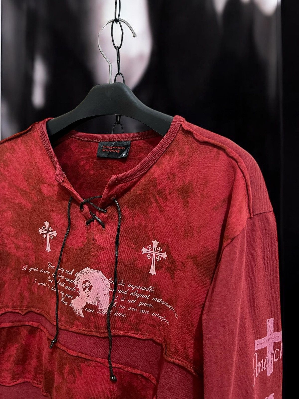 If Six Was Nine Japanese red blood poem long slevee tee Size US M / EU 48-50 / 2 - 7 Thumbnail