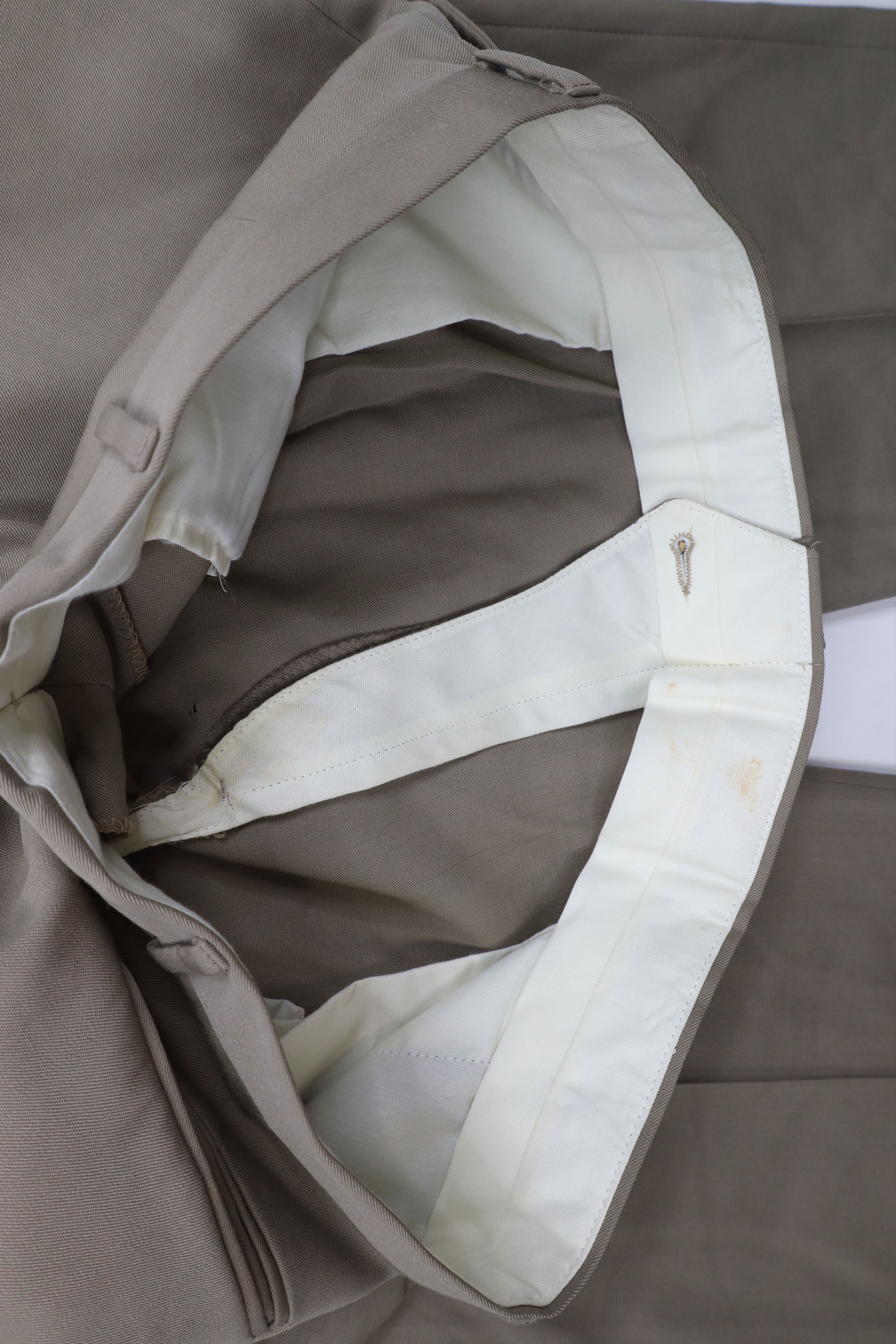 Vintage Vintage 70s Streetwear Wool Bell Bottoms Chino Pants Beige Size US 36 / EU 52 - 10 Thumbnail