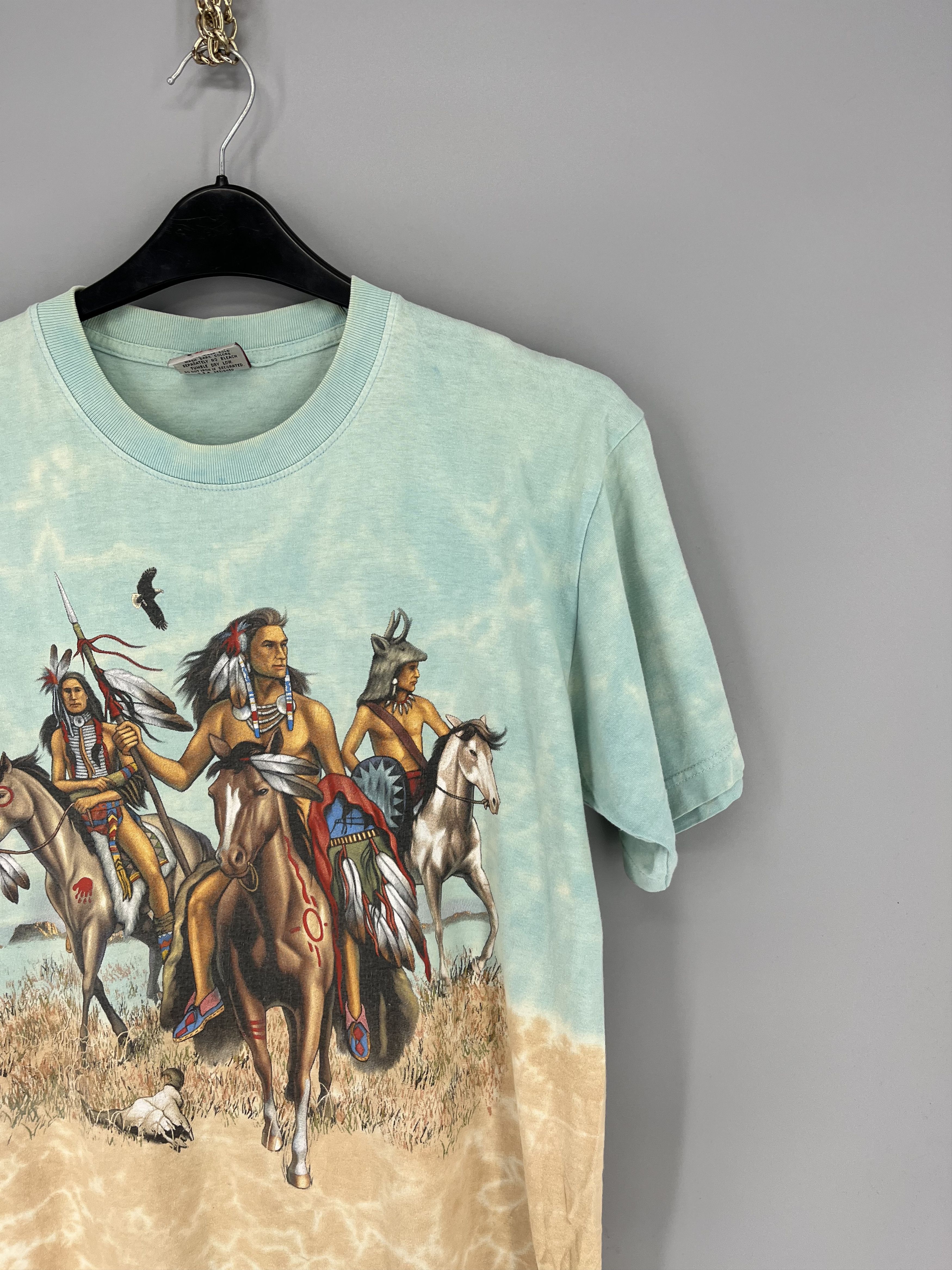 Tribal Streetwear Vintage 90s Rock Eagle Double Sided Indian Chief Motorcyle Size US L / EU 52-54 / 3 - 5 Thumbnail