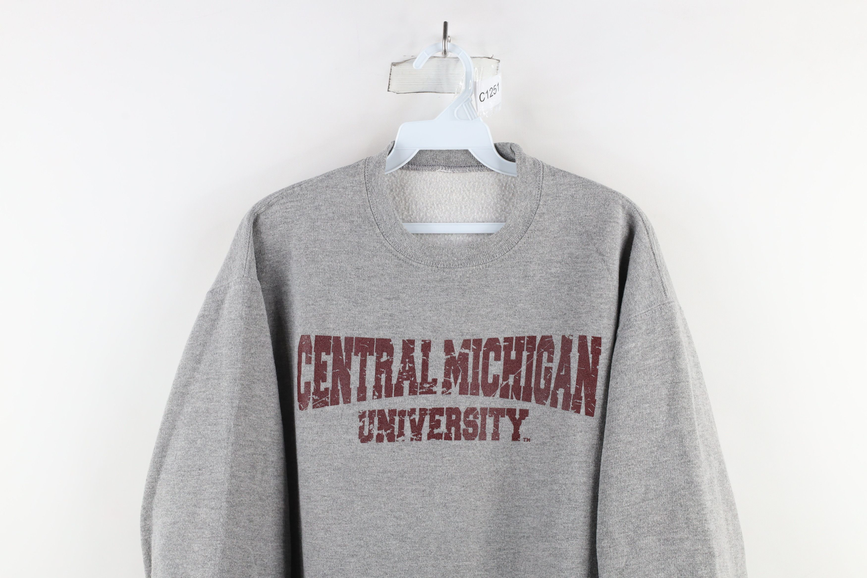 Vintage Vintage 90s Central Michigan University Crewneck Sweatshirt Size US M / EU 48-50 / 2 - 2 Thumbnail