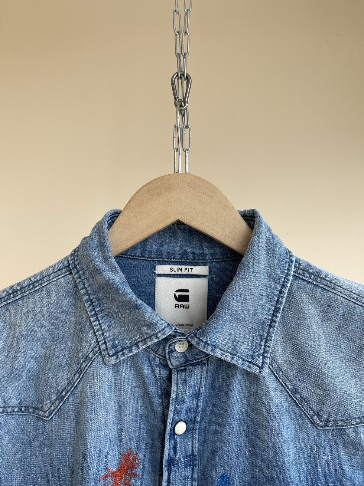 G-Star Raw 3301 Slim Fit Color Restored Denim Long Sleeve Shirt Size US L / EU 52-54 / 3 - 6 Thumbnail