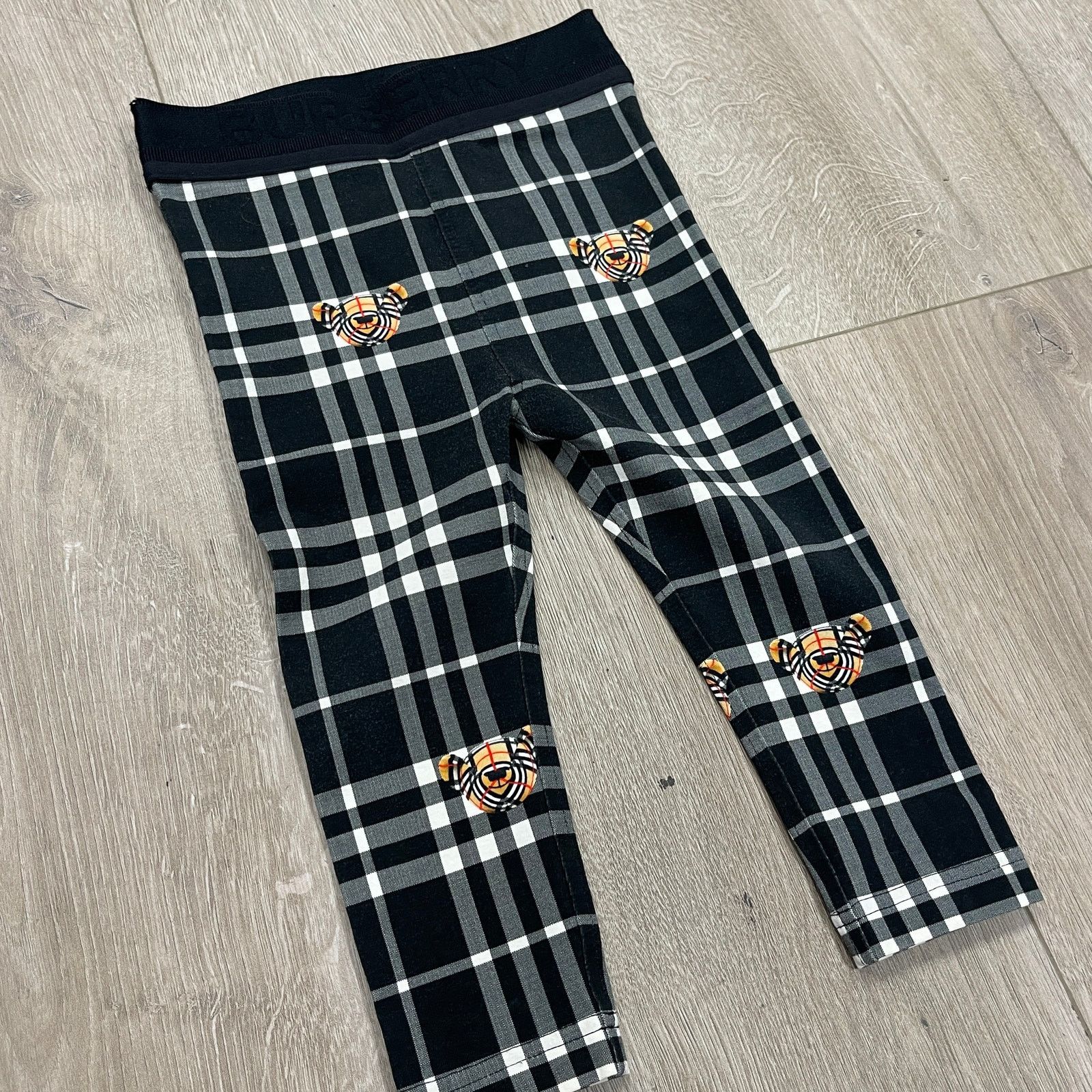 BURBERRY Babies' Bear Print Cotton Leggings size 18 Months